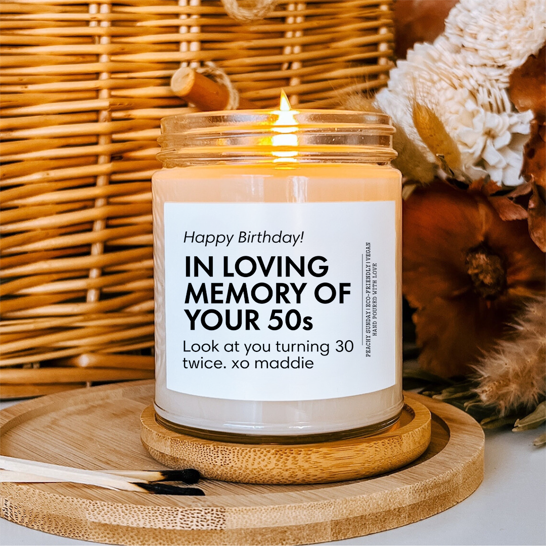 Personalized 60th Birthday Candle