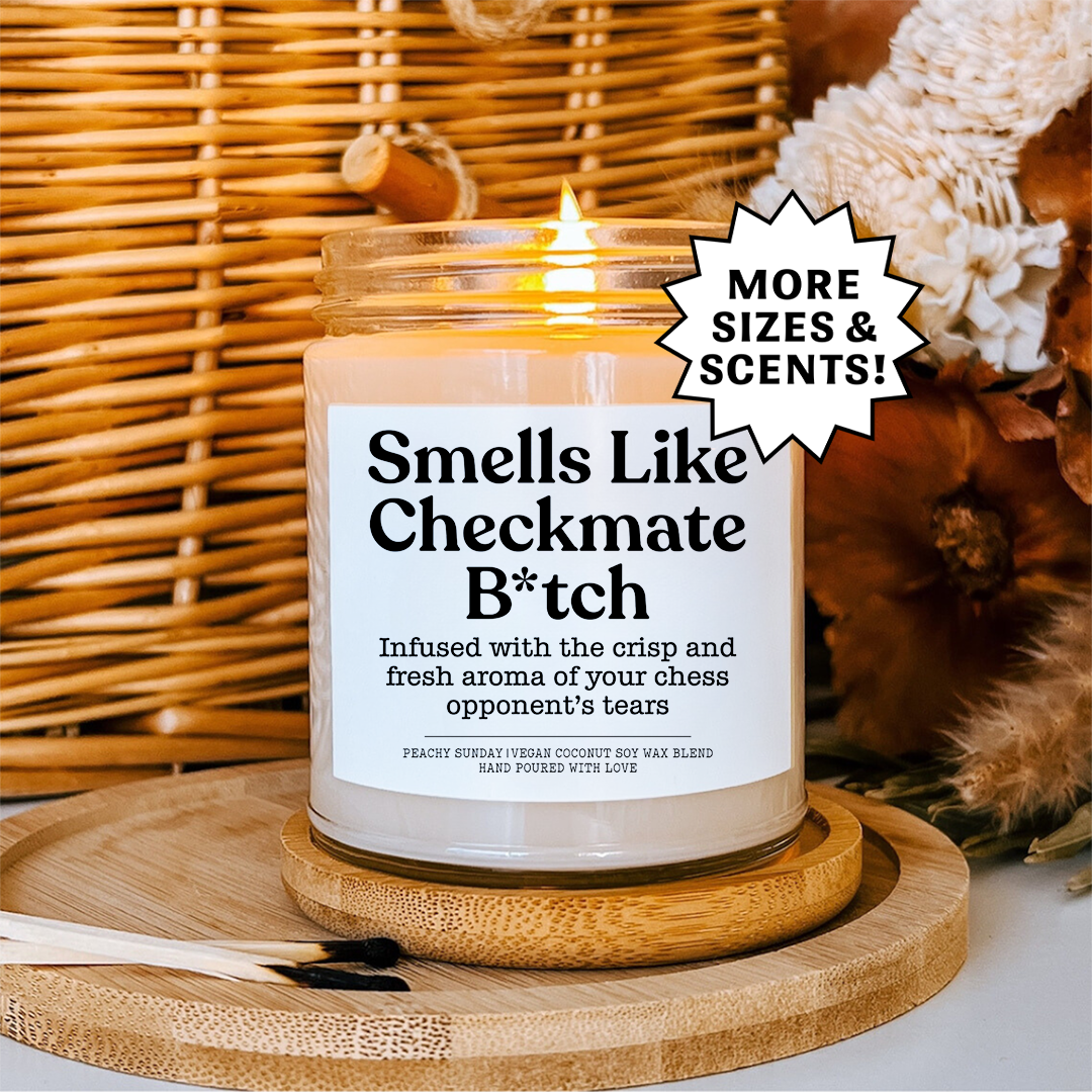 Smells Like Chekmate B-tch Chess Player Candle