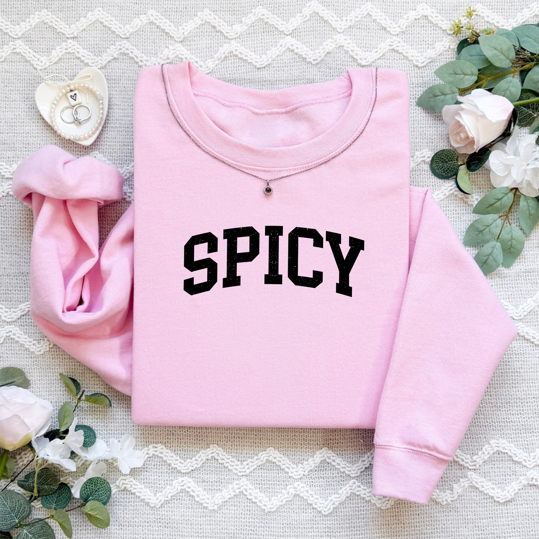 Spicy Crewneck Varsity Sweatshirt