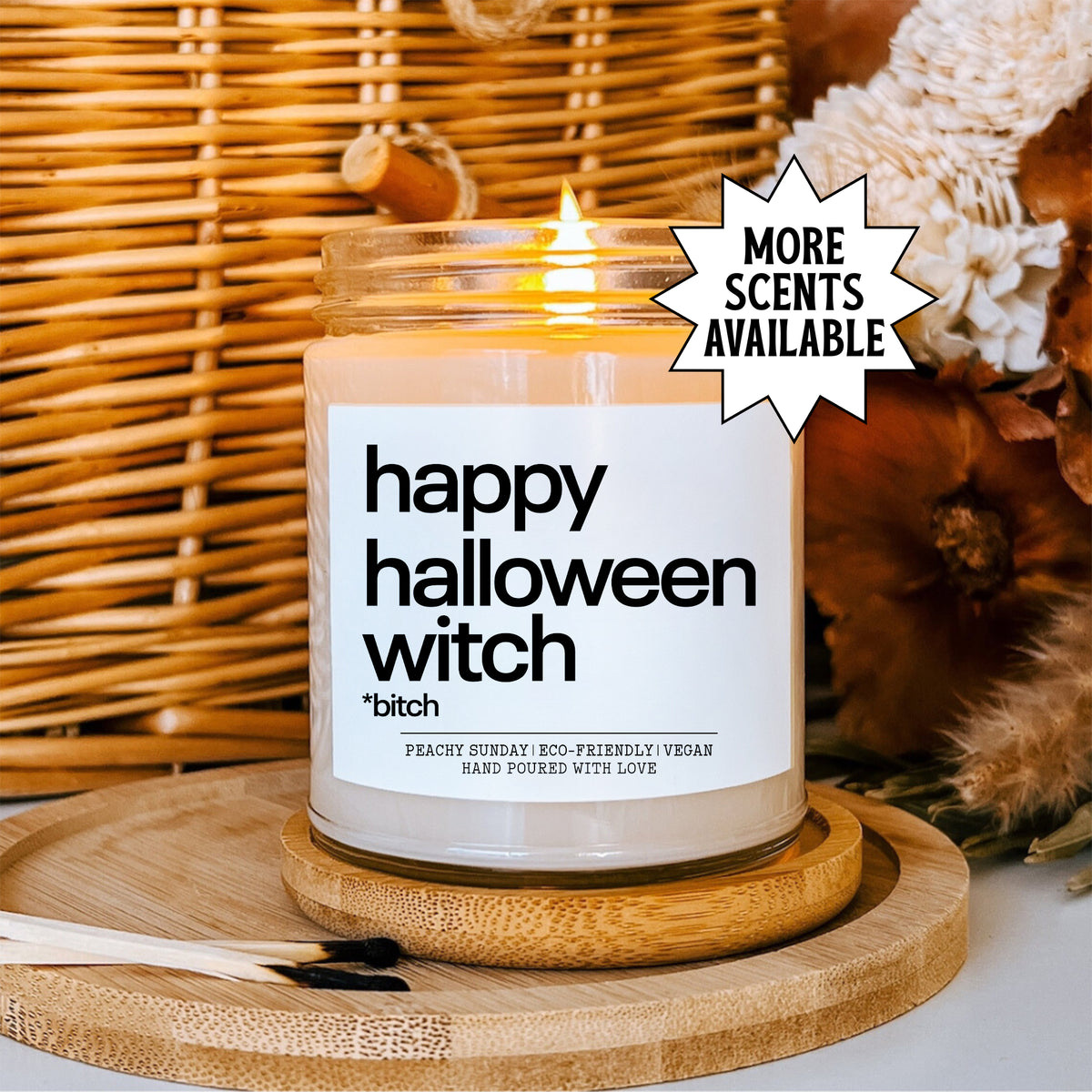 Fröhliche Halloween-Hexenkerze