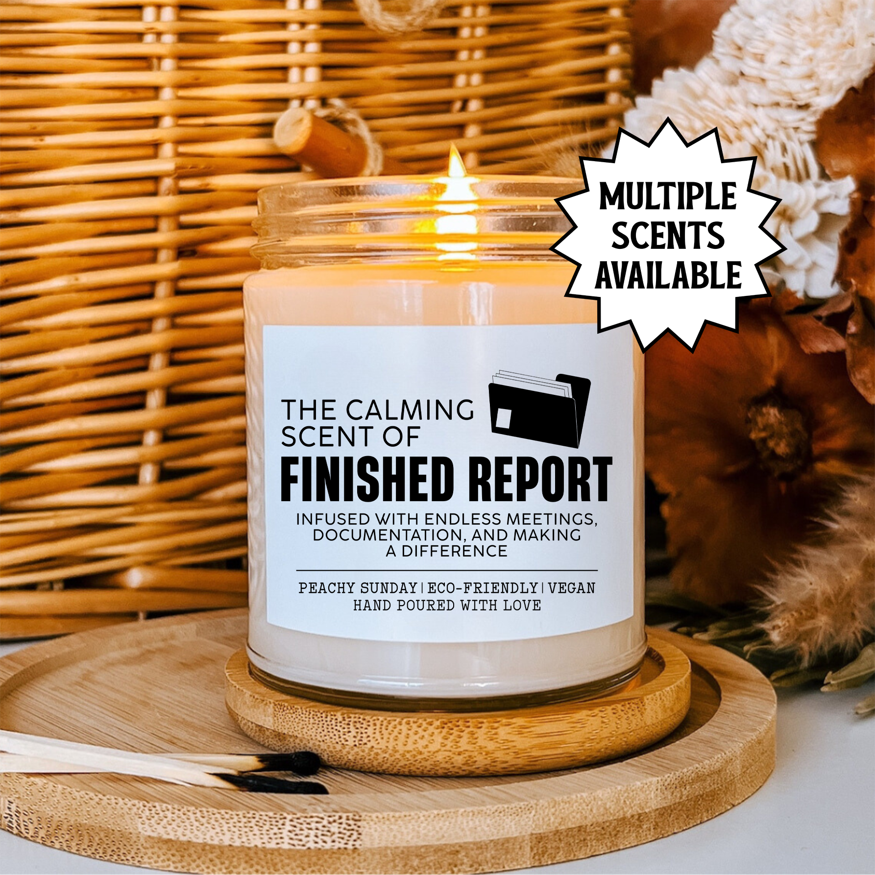 The Calming Scent Of A Finished Report Candle