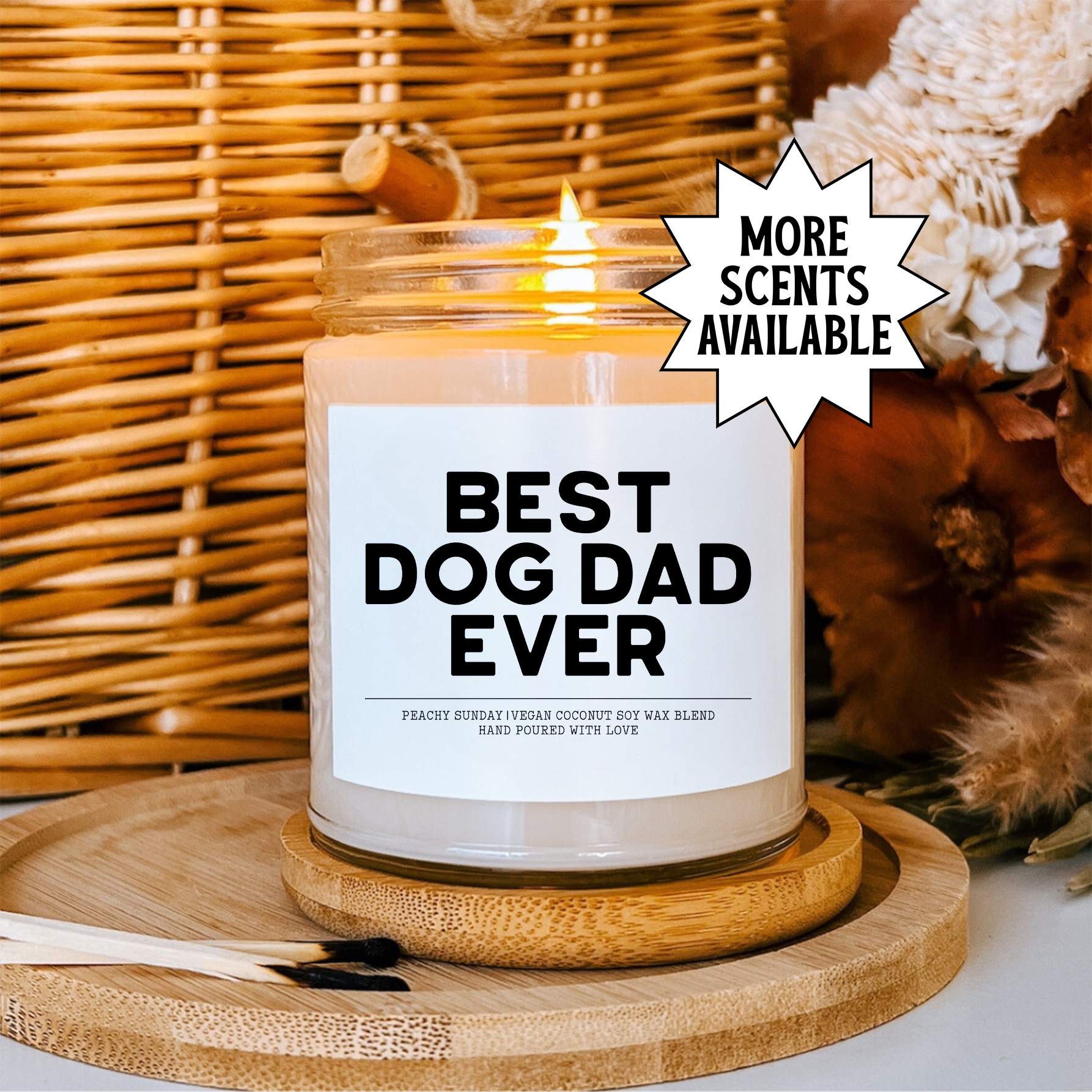 Bougie du meilleur papa de chien de tous les temps