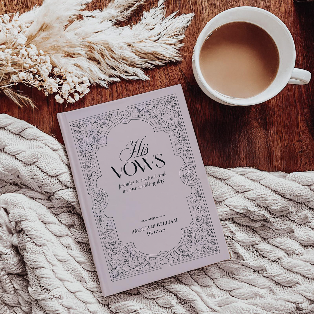 Personalized Bookish Wedding Vow Journal