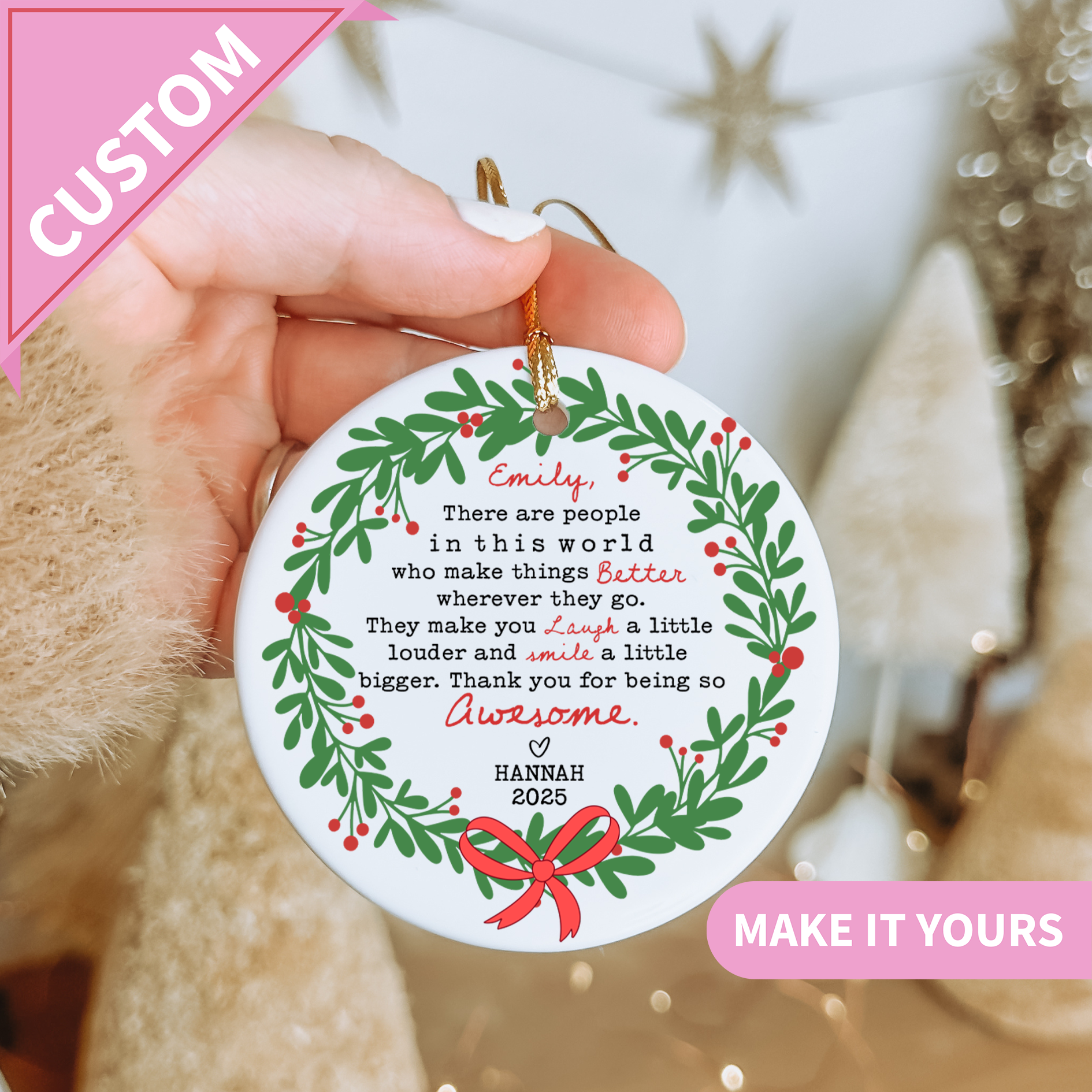 Personalized Friendship Ornament