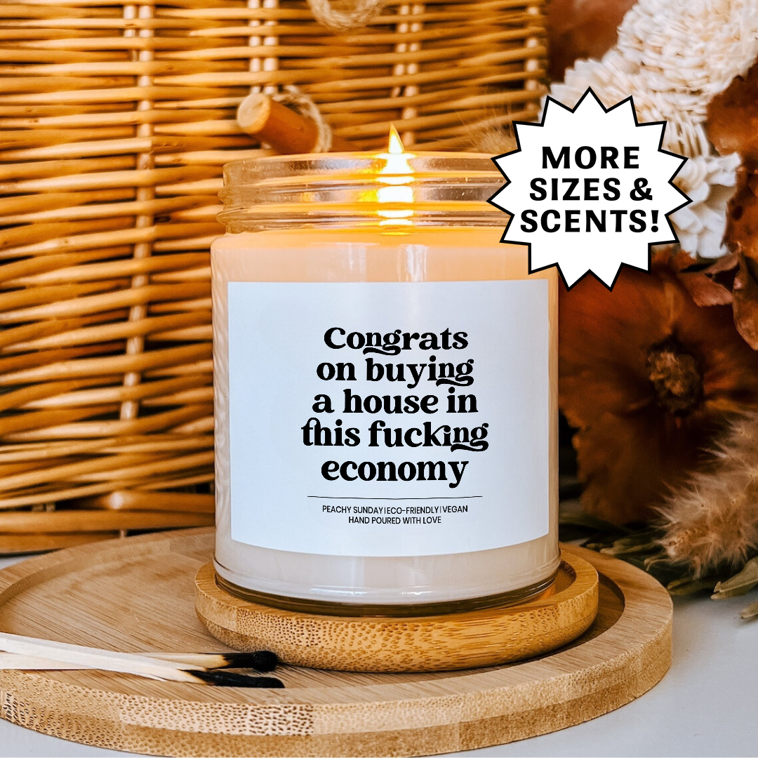 New Home  Funny Housewarming Gift Candle