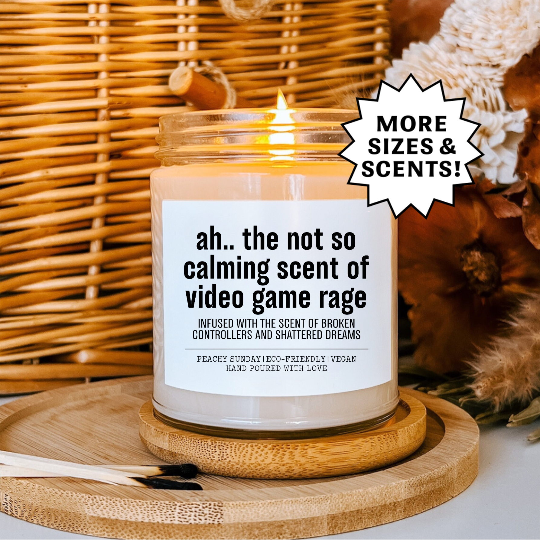 Funny Gamer Smells Like Video Games & Chaos Candle
