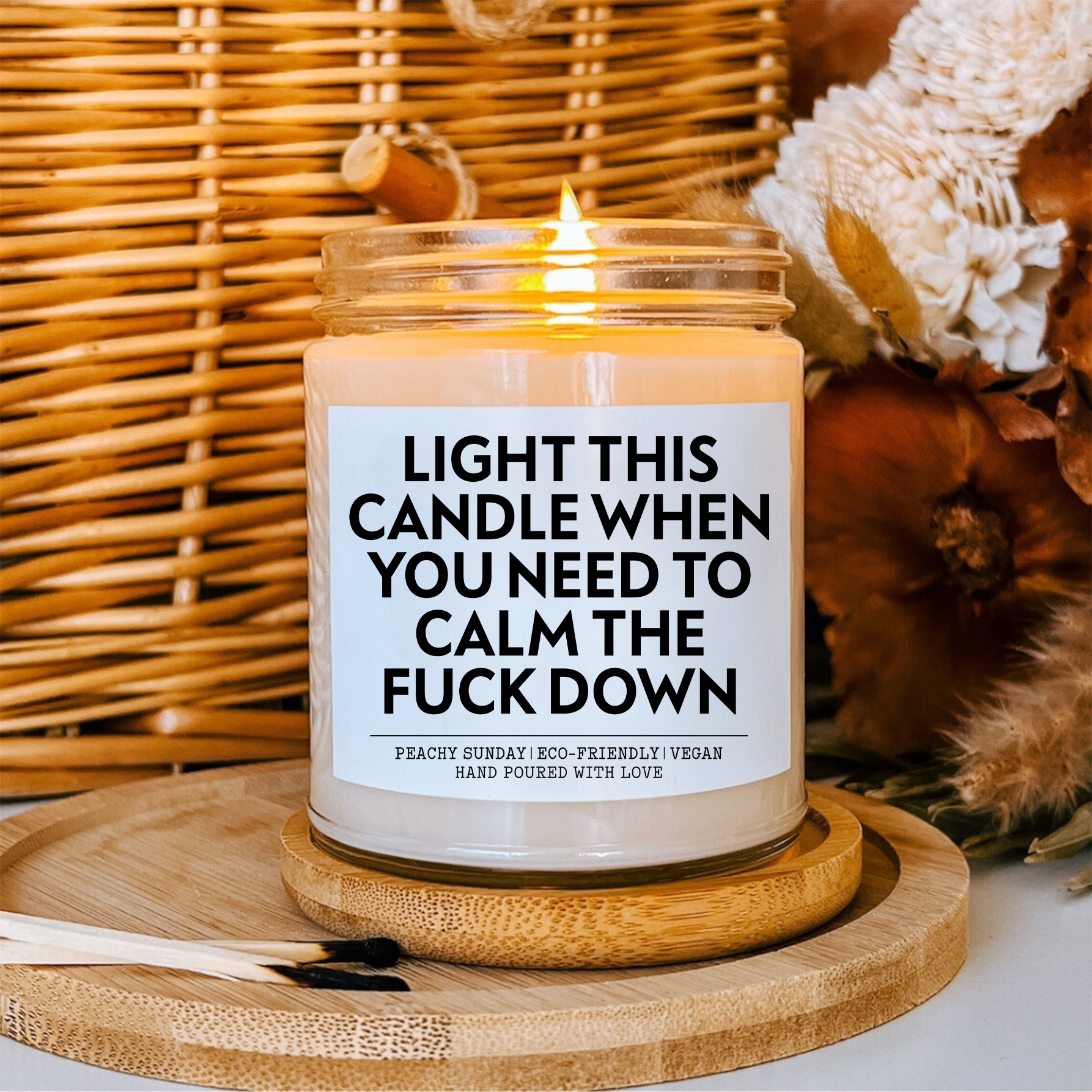 Calm The F-ck Down Candle
