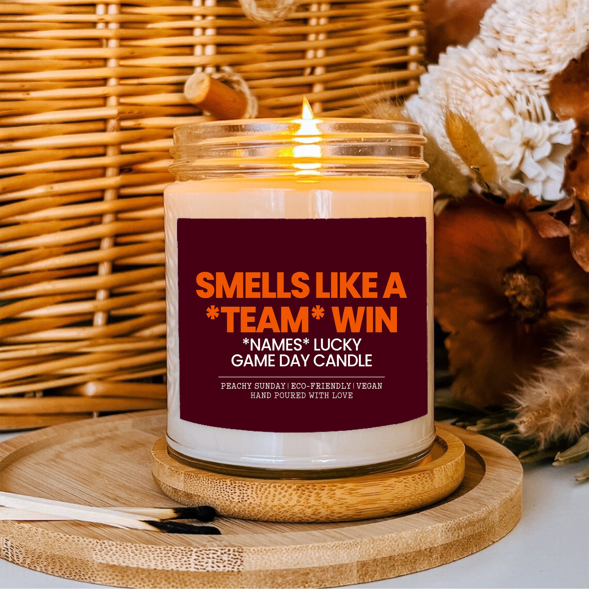 Personalized Lucky Game Day Candle