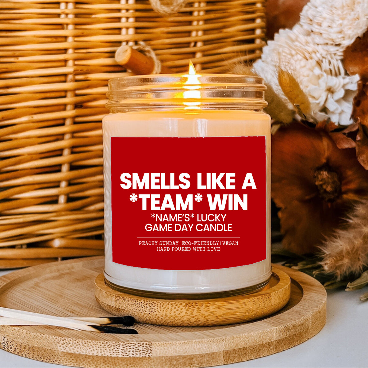 Bougie personnalisée et amusante « Lucky Game Day » candide
