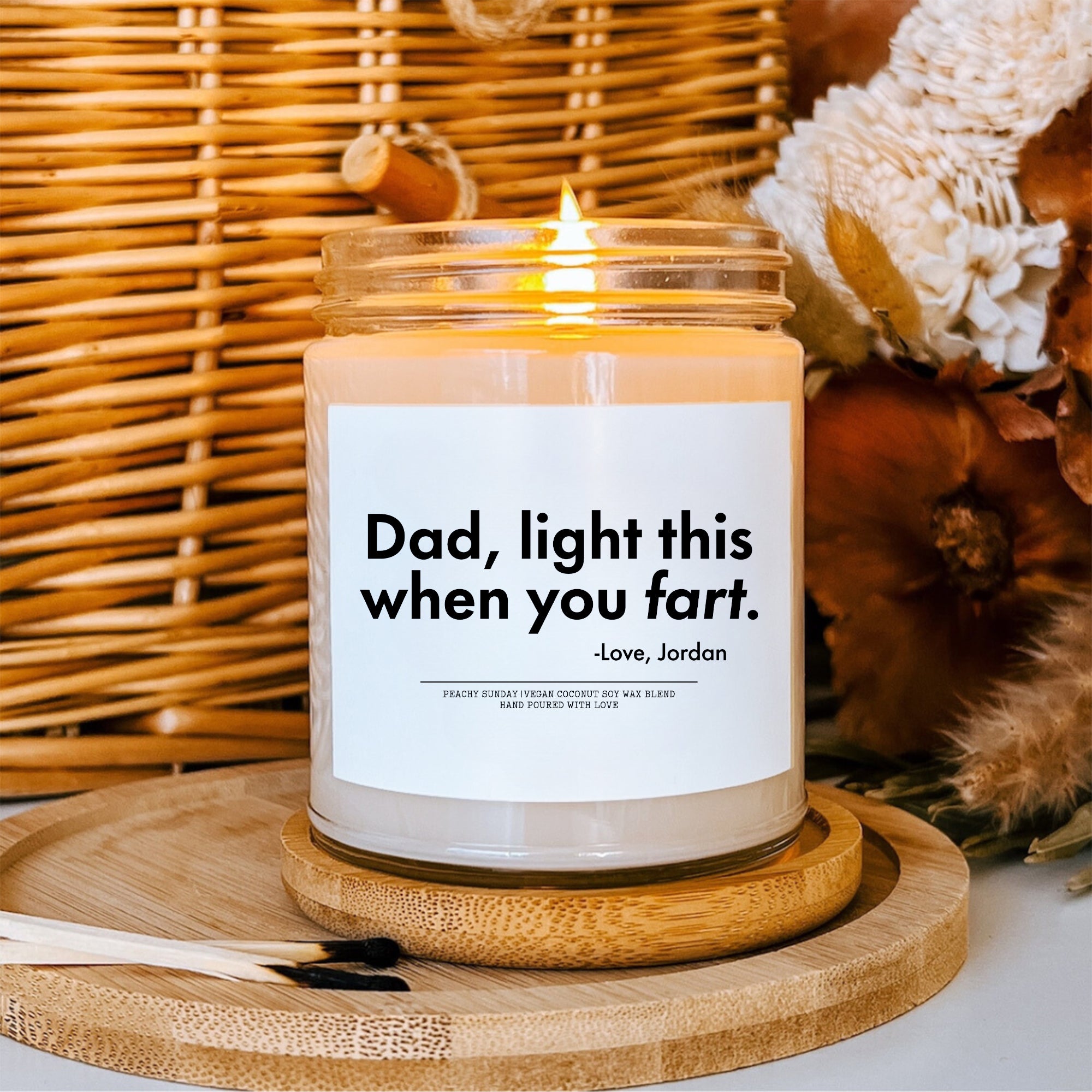 Personalized Dad Light This When You Fart Candle