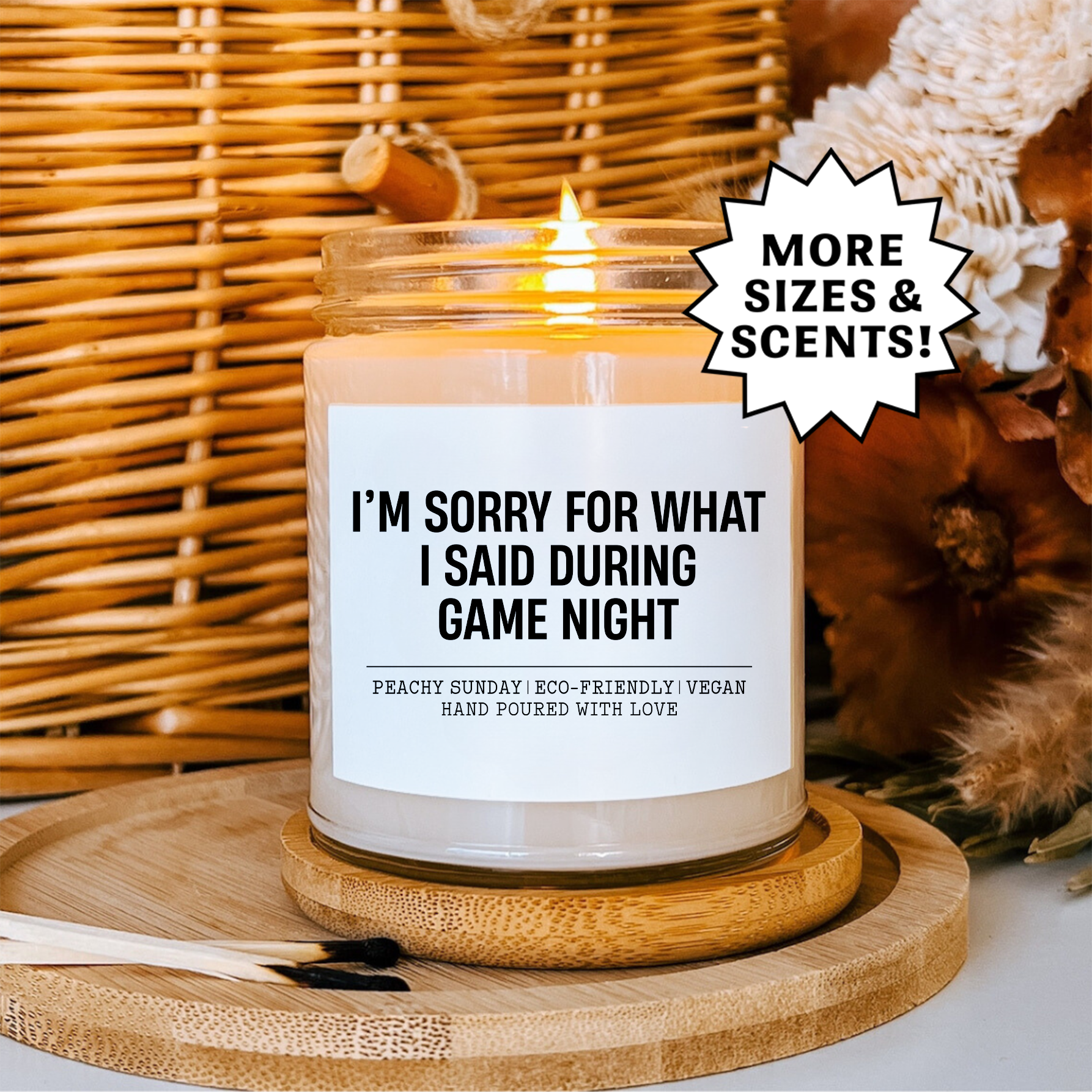 I'm Sorry For What I Said During Game Night Candle