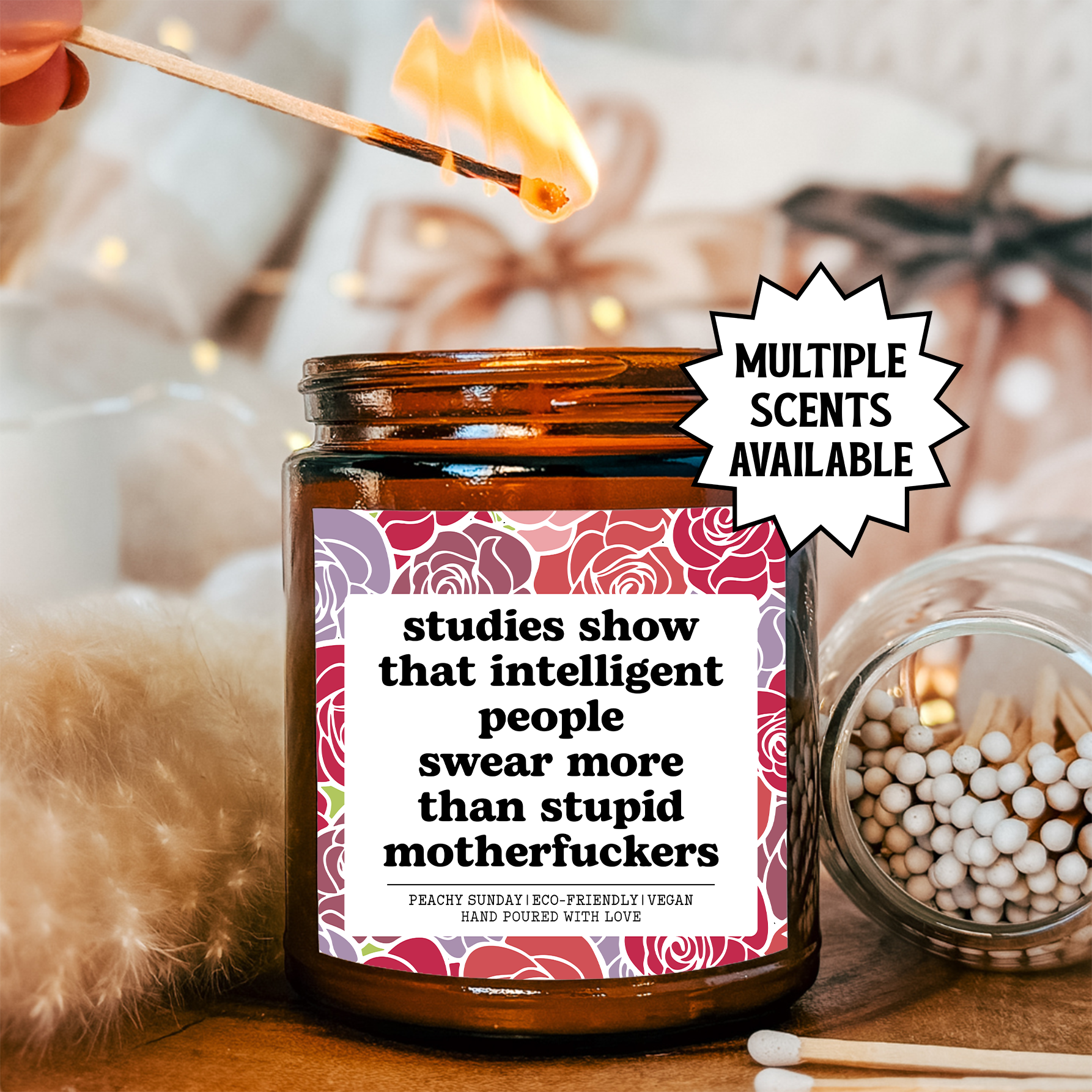 Intelligent People Swear More Gift for Smart Friends Candle
