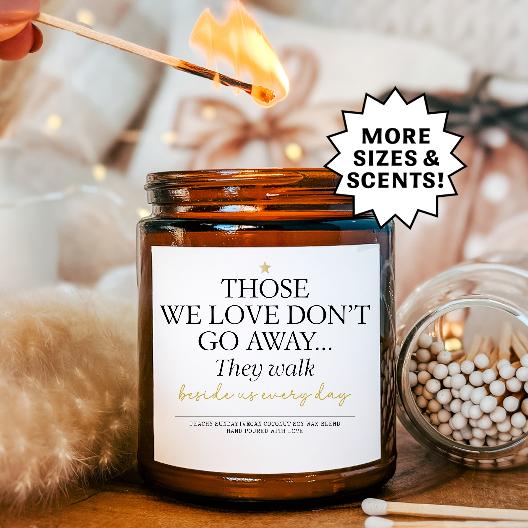Those We Love Don't Go Away Memorial Candle