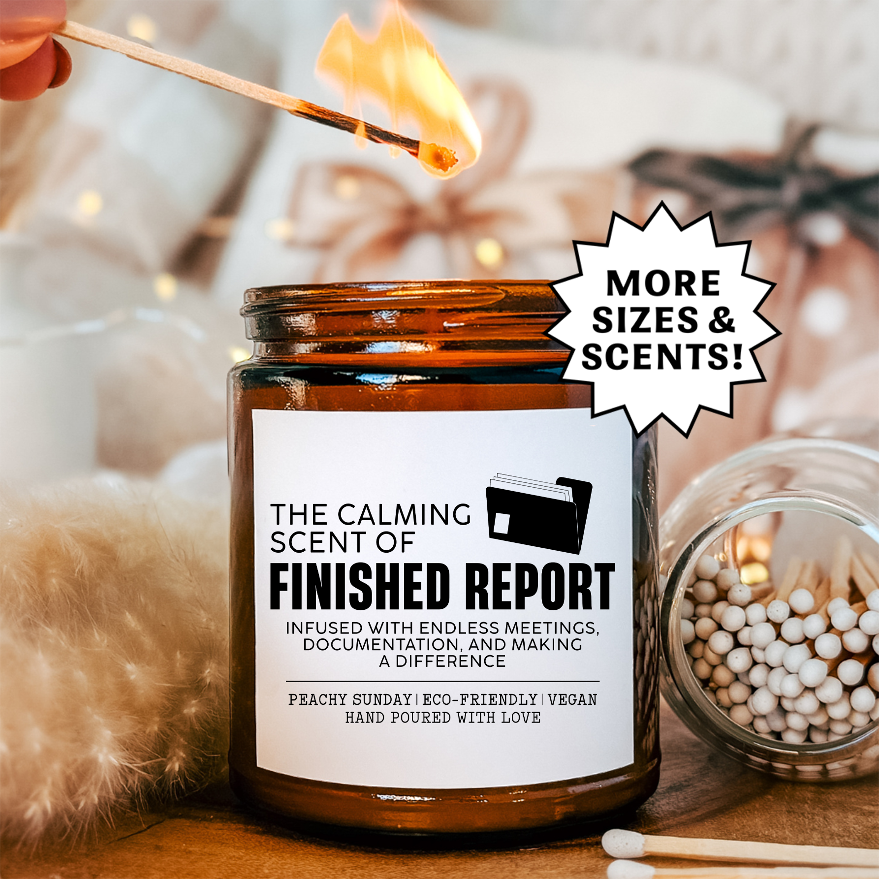 The Calming Scent Of A Finished Report Candle