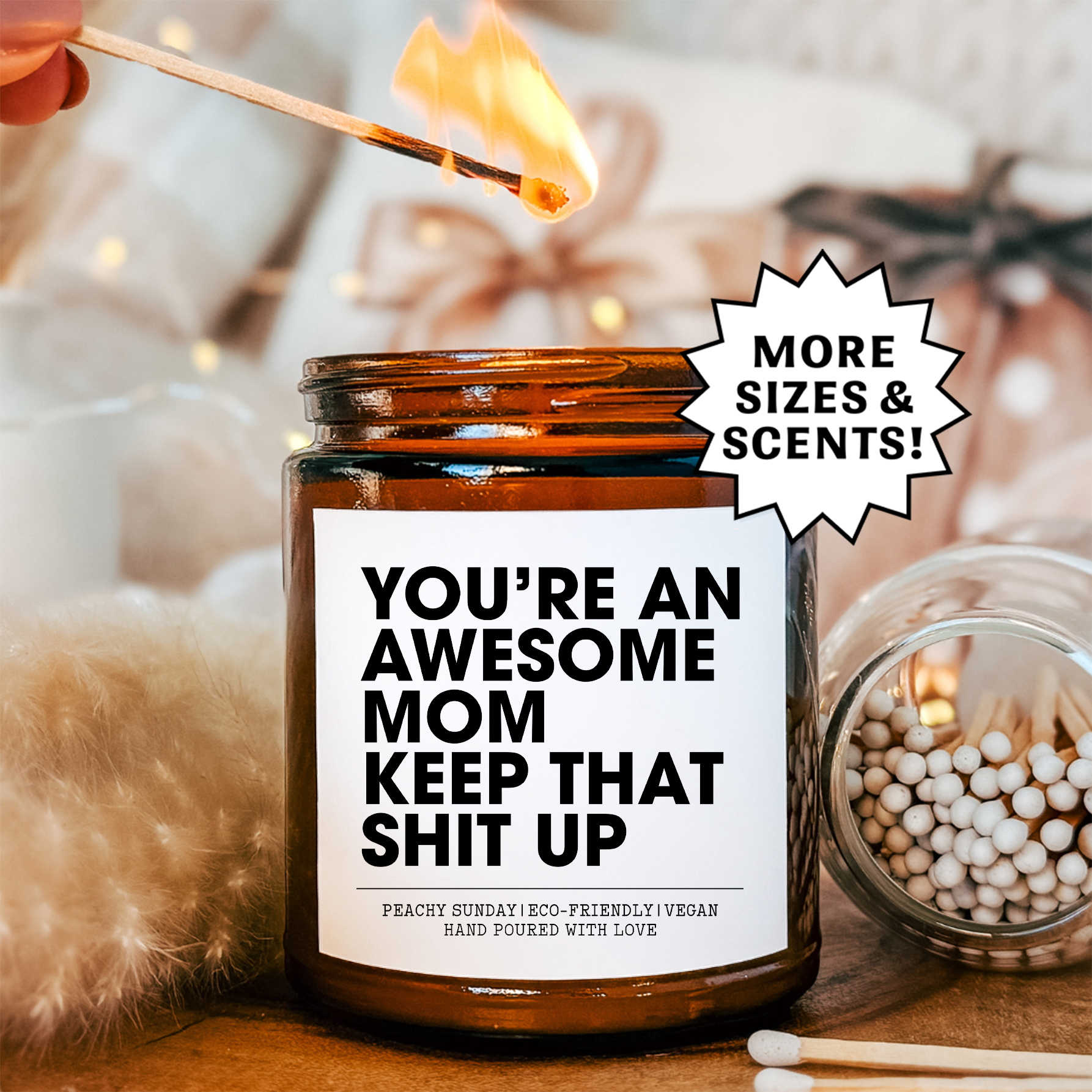 You’re an Awesome Mom Funny Gift for Mom Candle