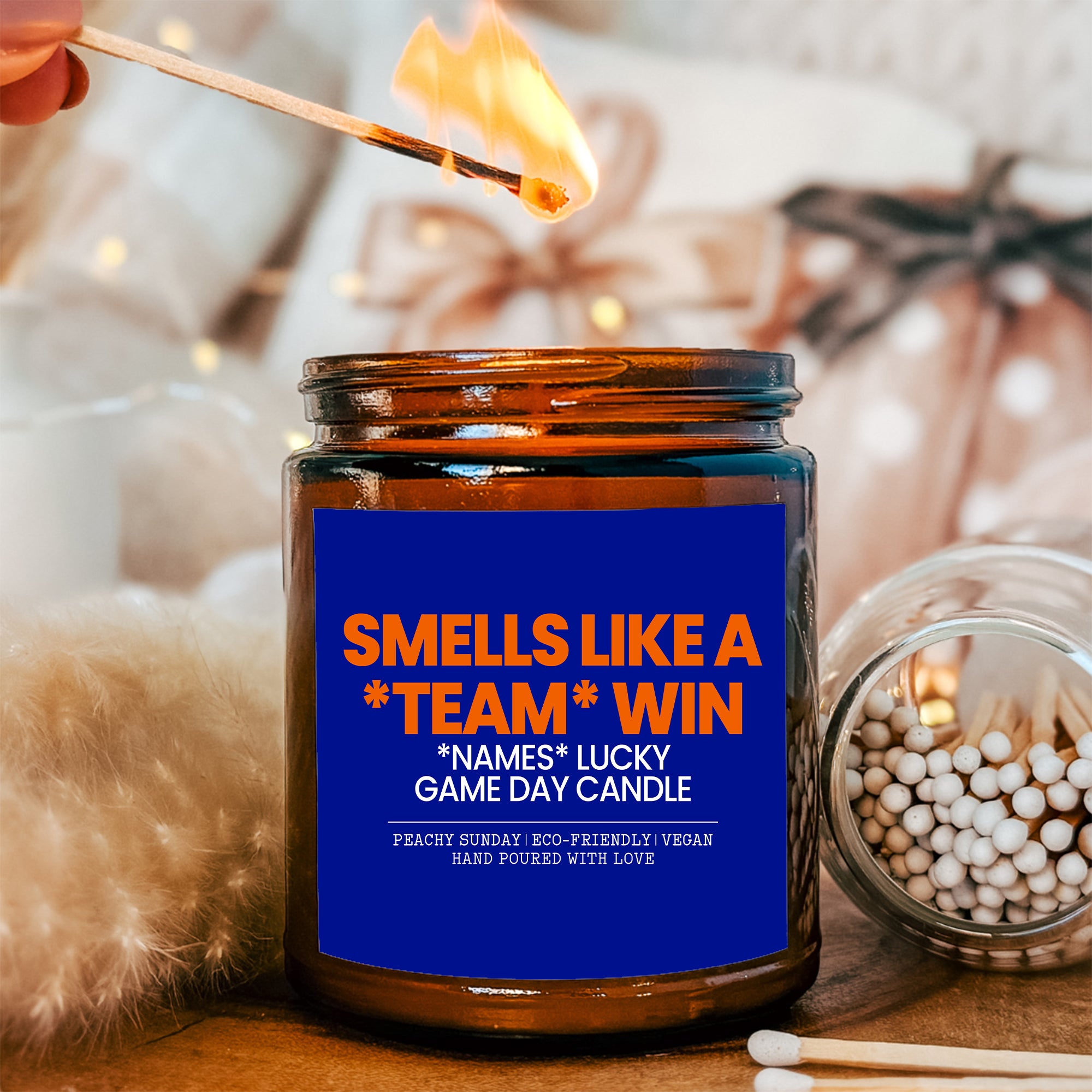 Personalized Smells Like A Team Win Candle