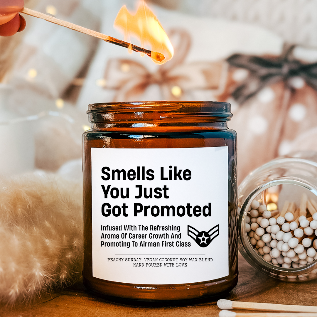 Personalized Air Force Promotion Candle