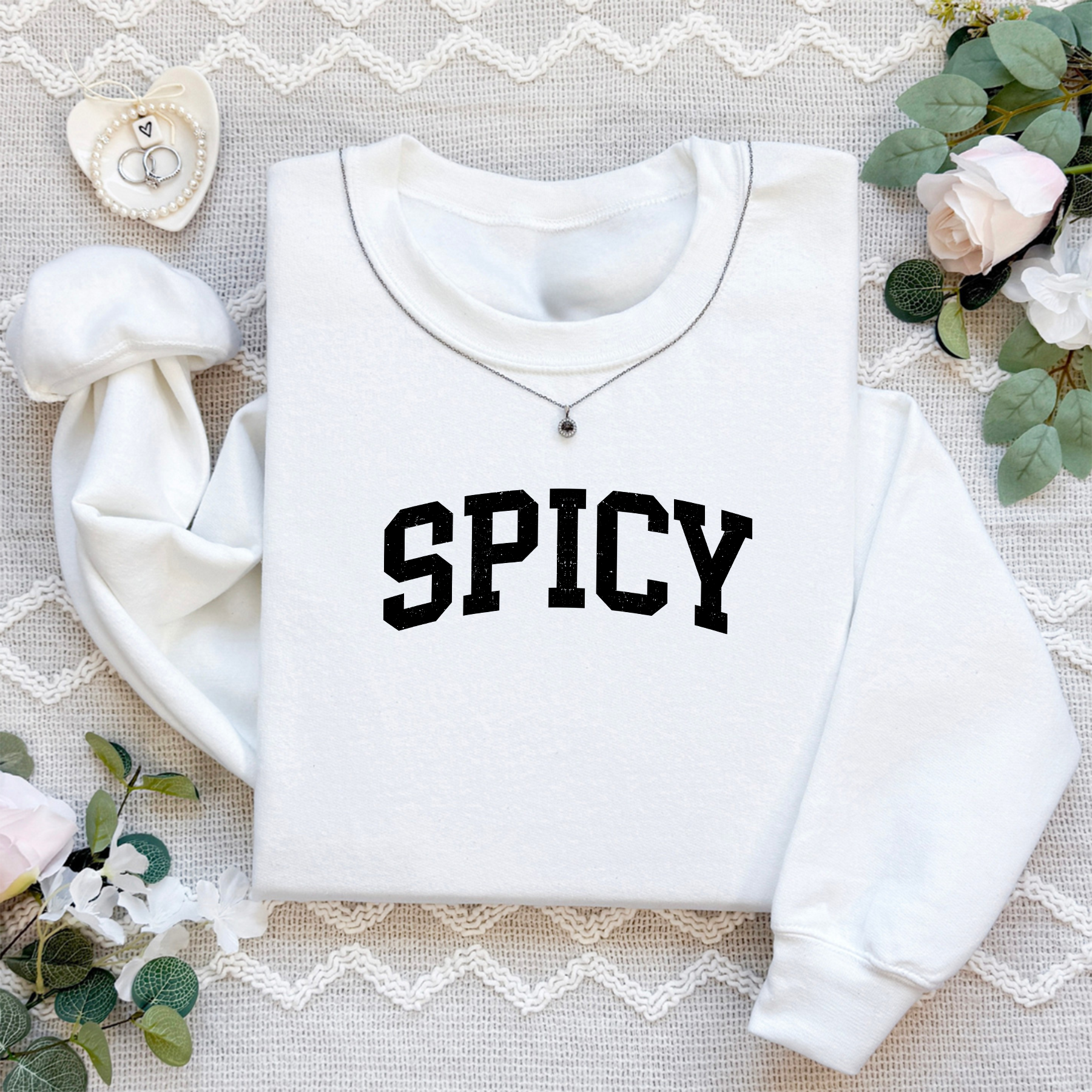 Spicy Crewneck Varsity Sweatshirt