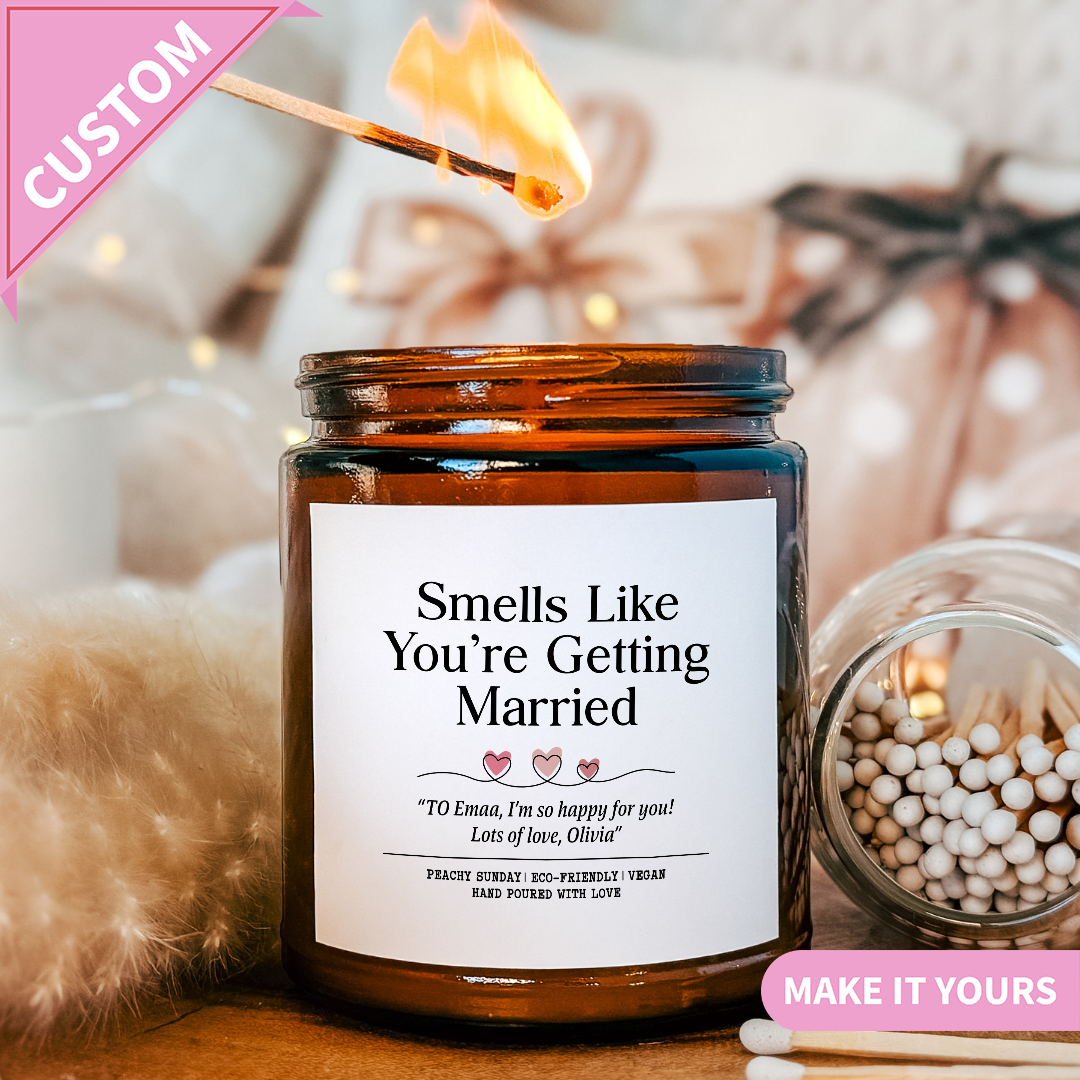 Custom Wedding Gift For Bride To Be Candle