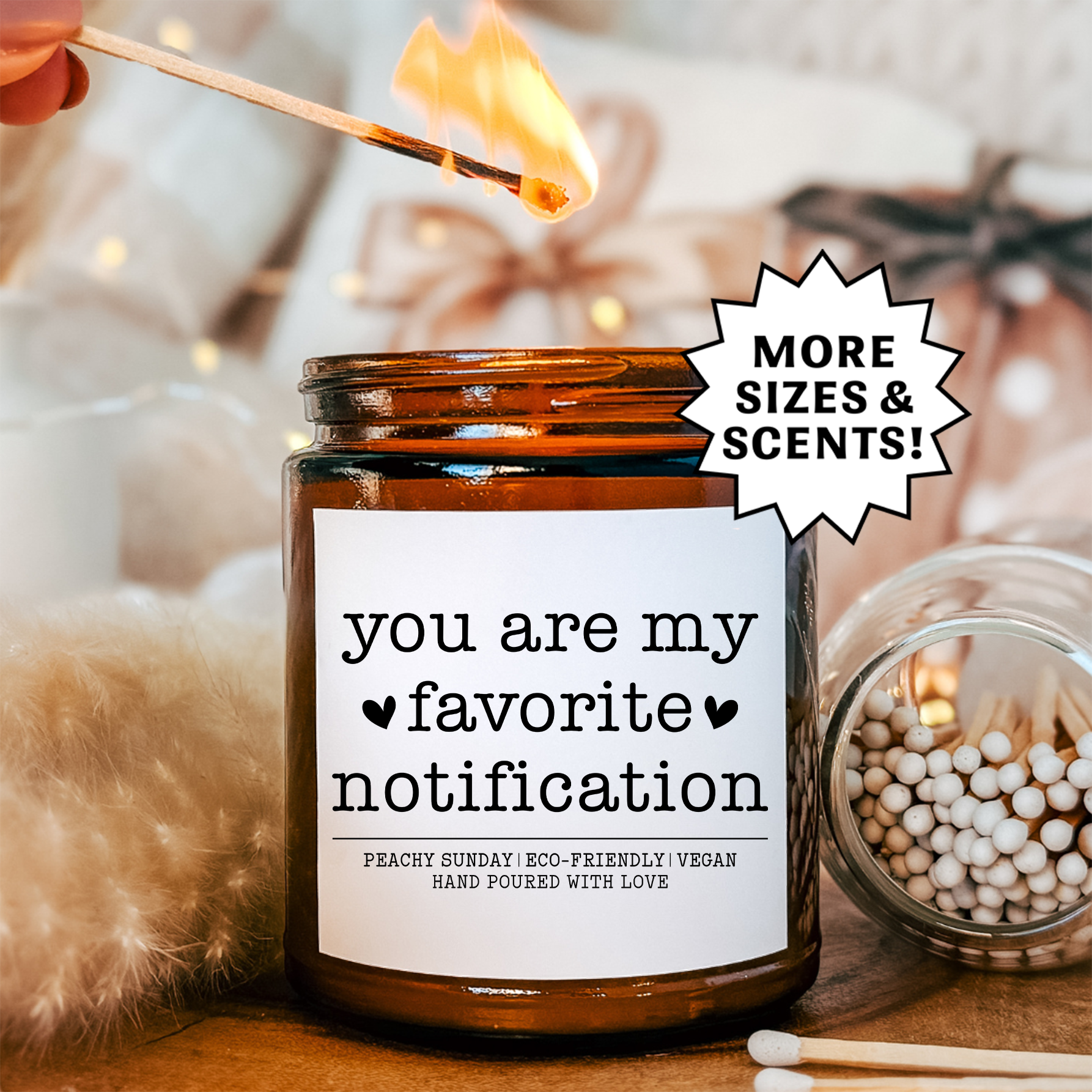 You Are My Favorite Notification Candle