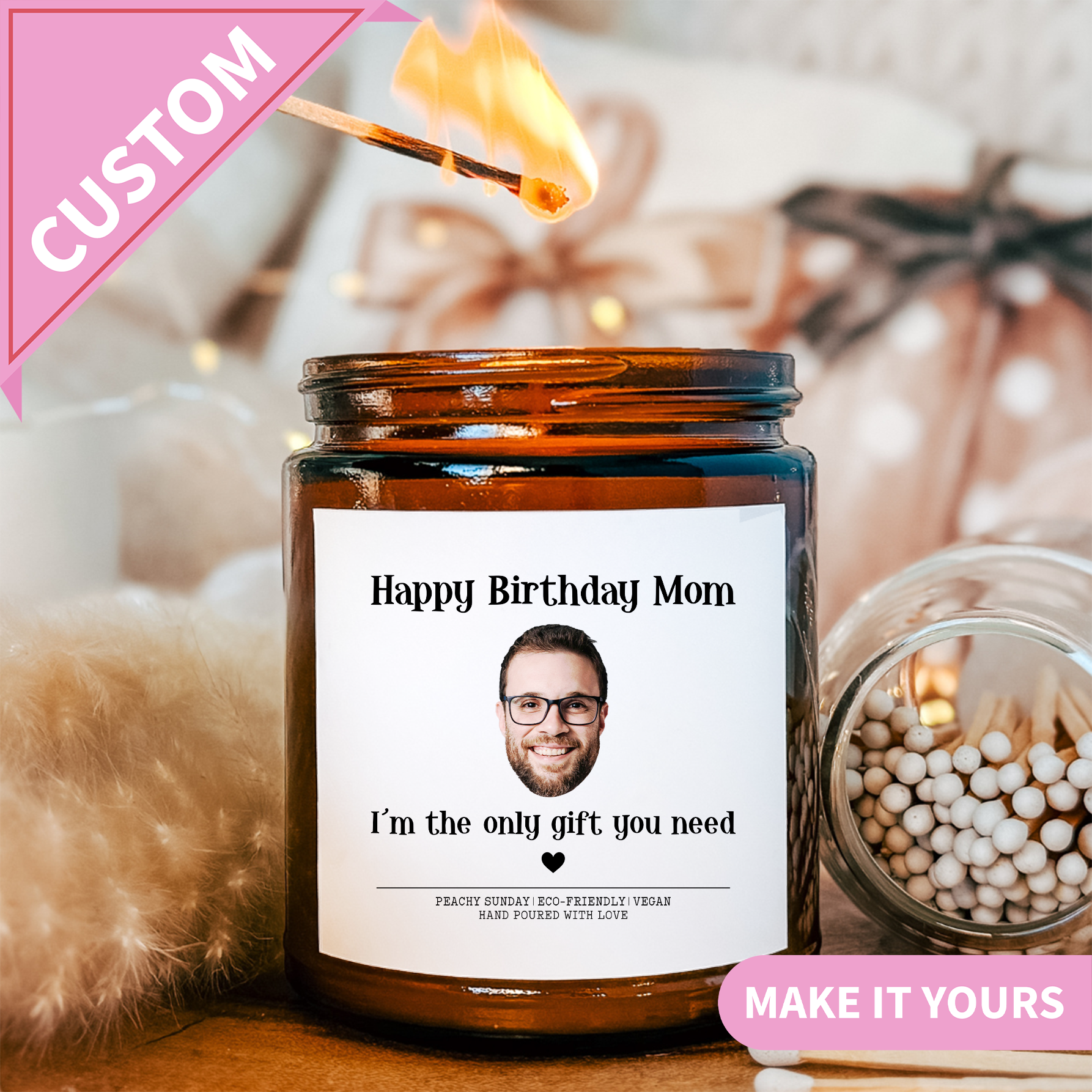 Personalized Face Candle