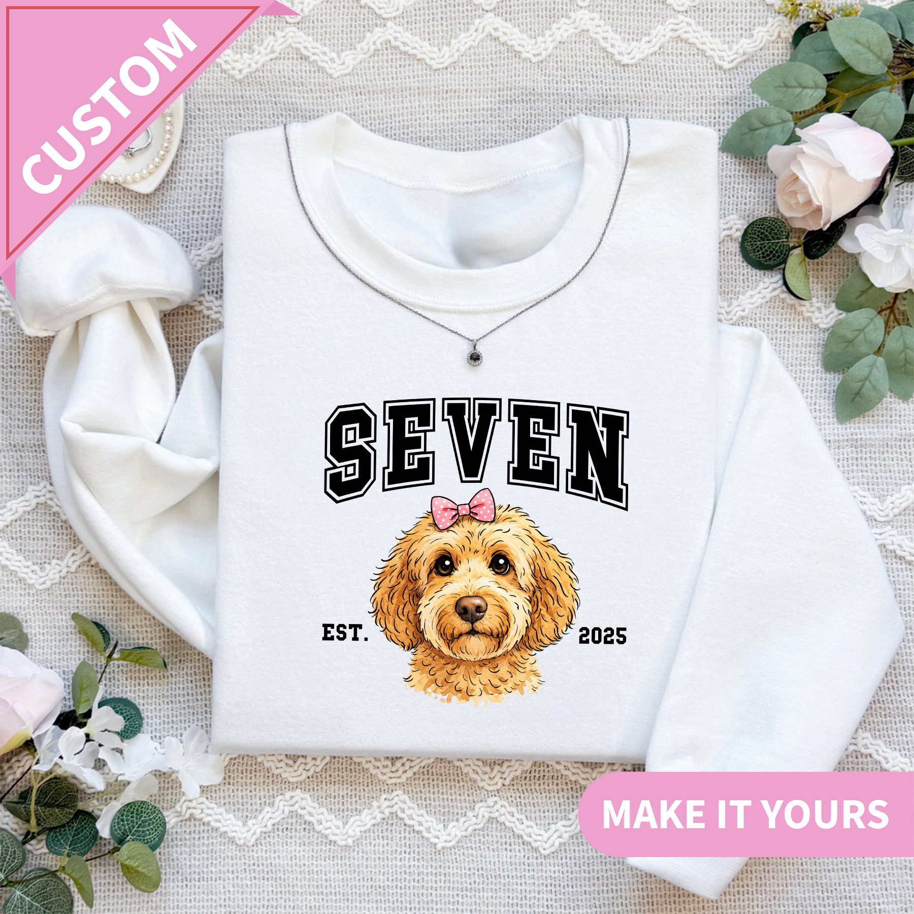Personalized Dog Face Sweatshirt