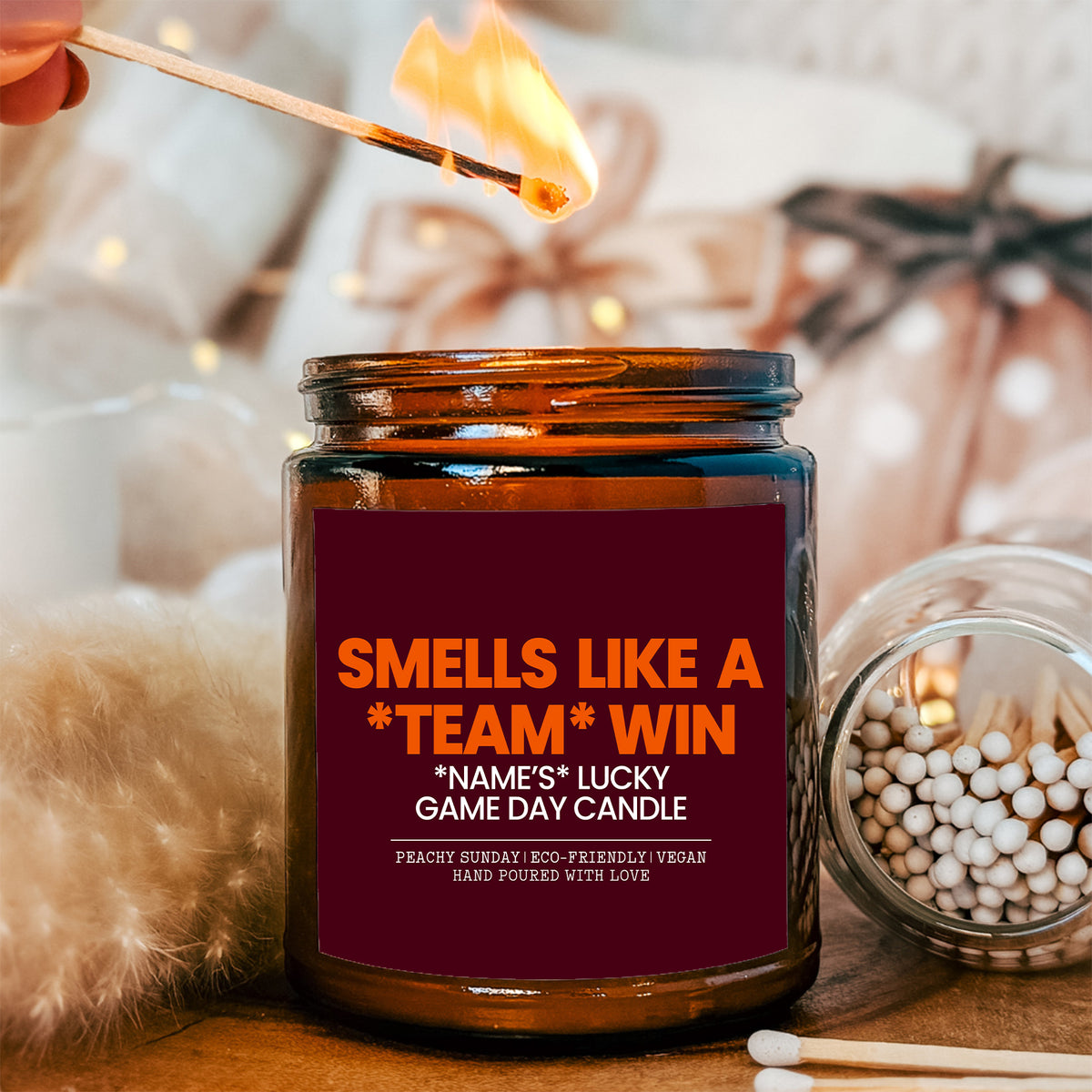 Bougie personnalisée « Lucky Game Day »