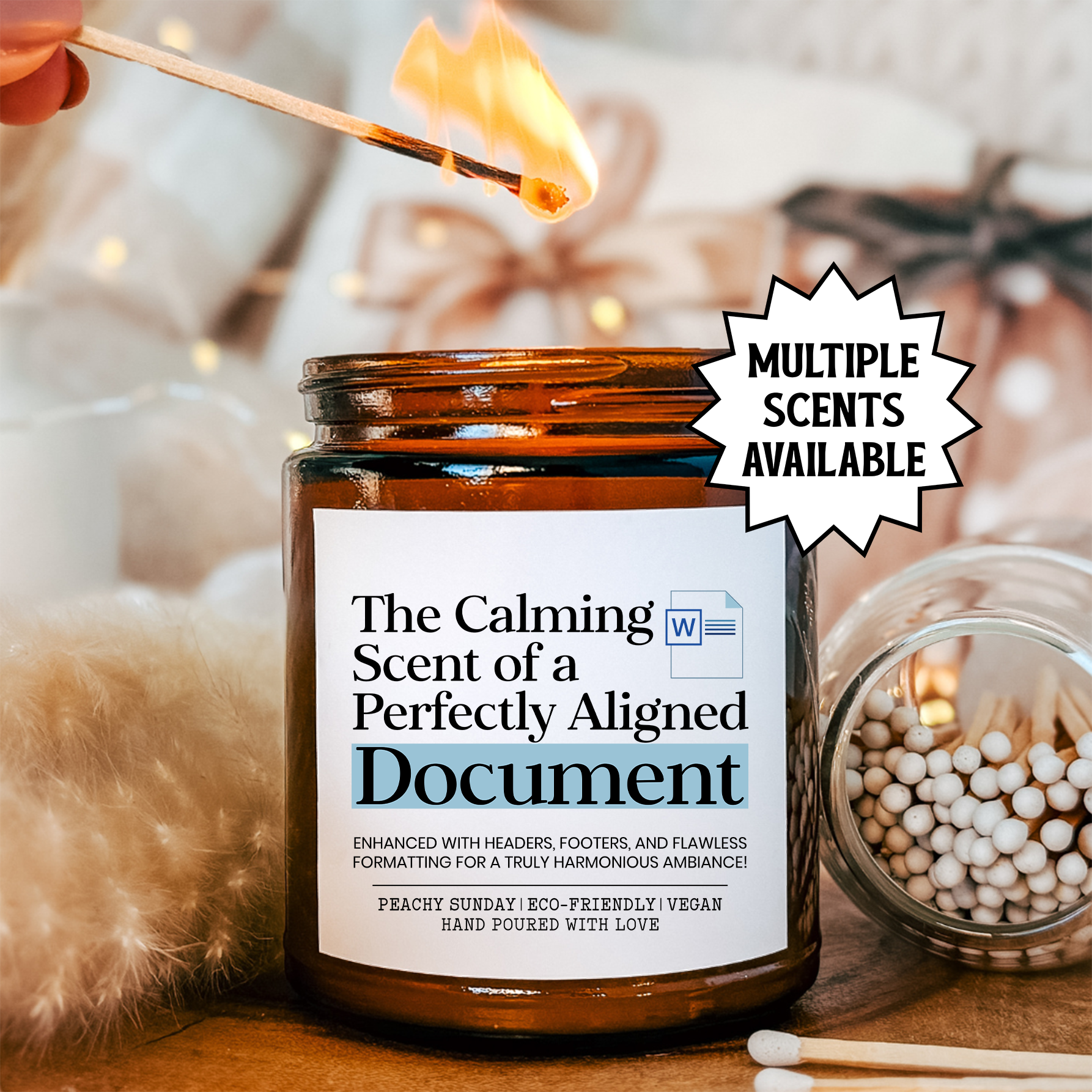 The Calming Scent Of A Perfectly Aligned Document Candle