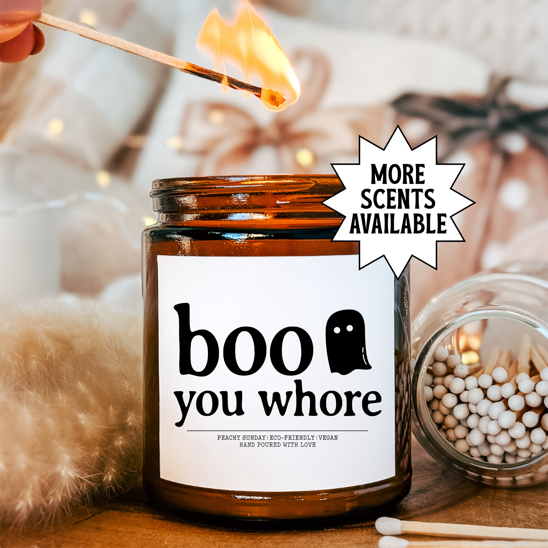 Bougie « Boo You Whore »