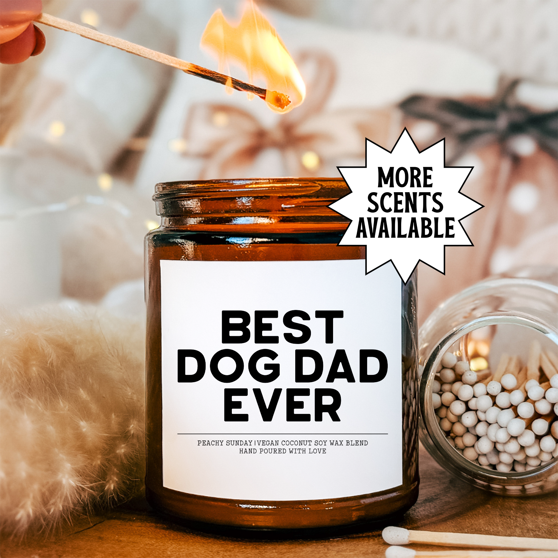 Bougie du meilleur papa de chien de tous les temps