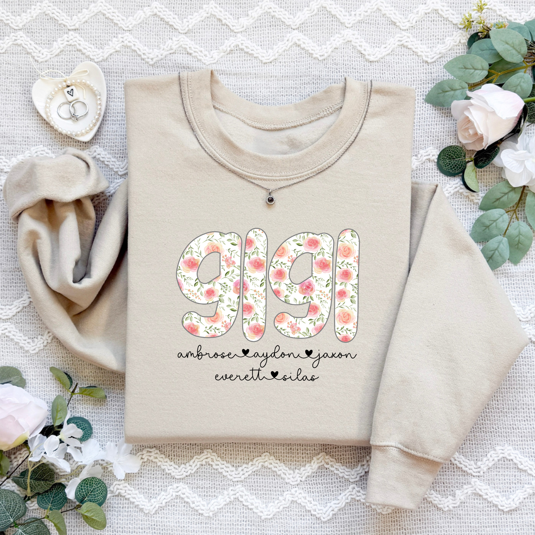 Personalized Gigi Comfort Colors Sweatshirt