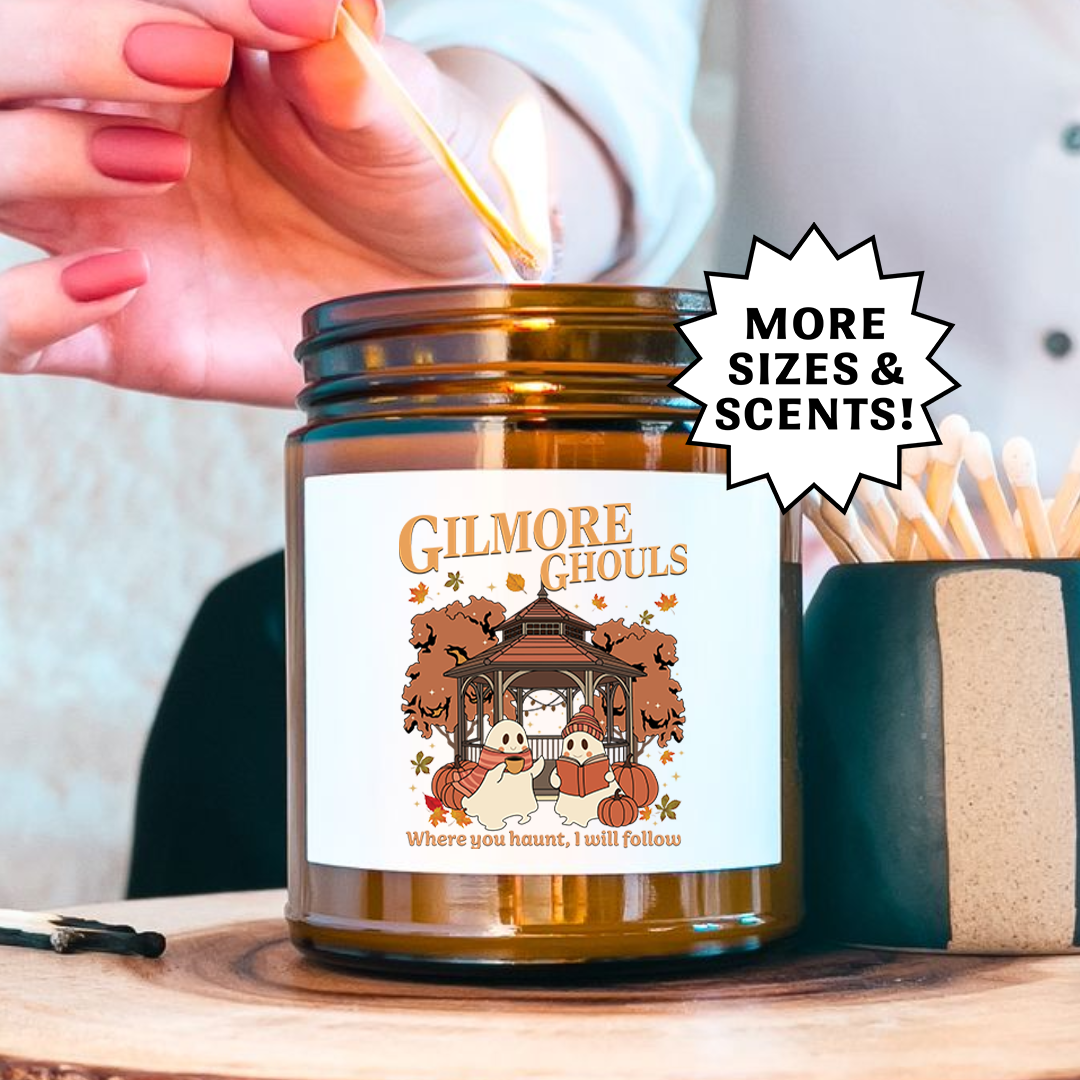 Gilmore Ghouls Funny Halloween Fall Gift for Fans Candle