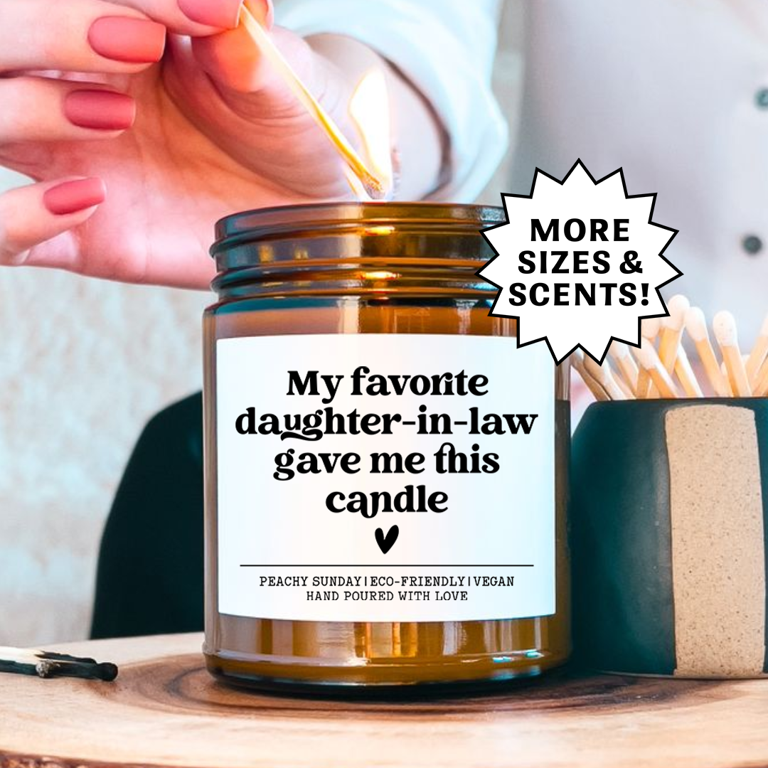 My Favorite Daughter In Law Funny Gift for Her Candle
