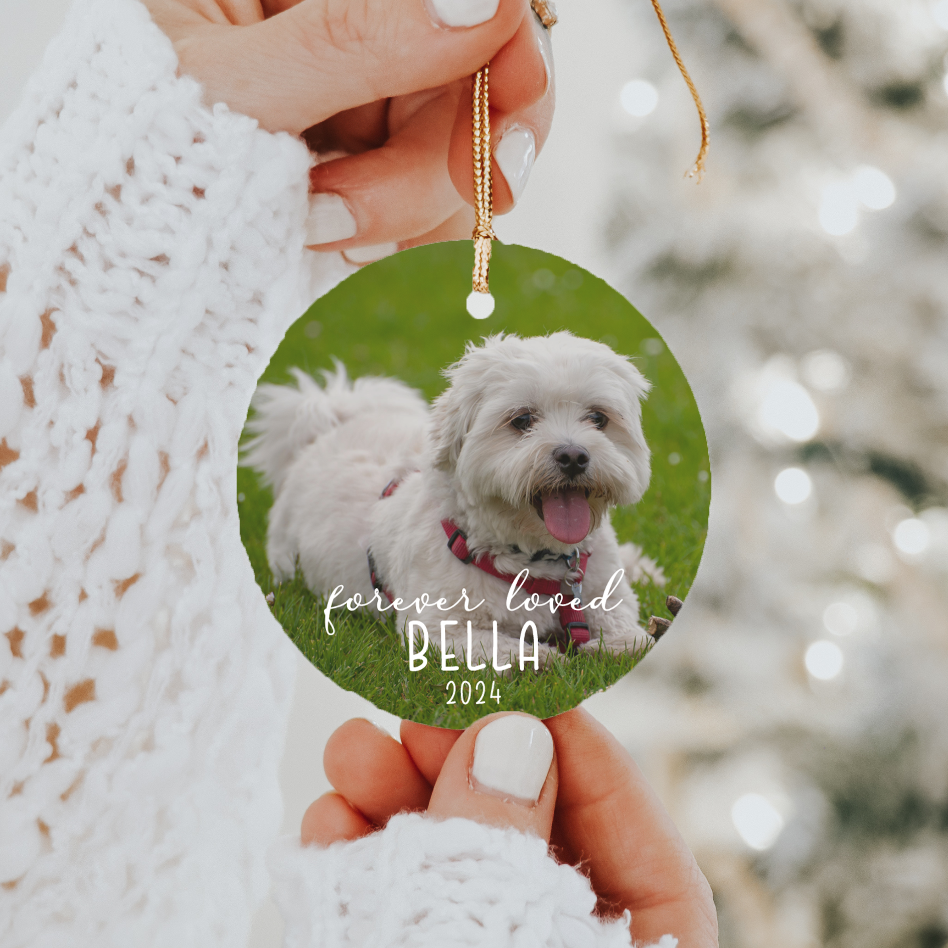 Personalized Dog Photo Memory Christmas Ornament