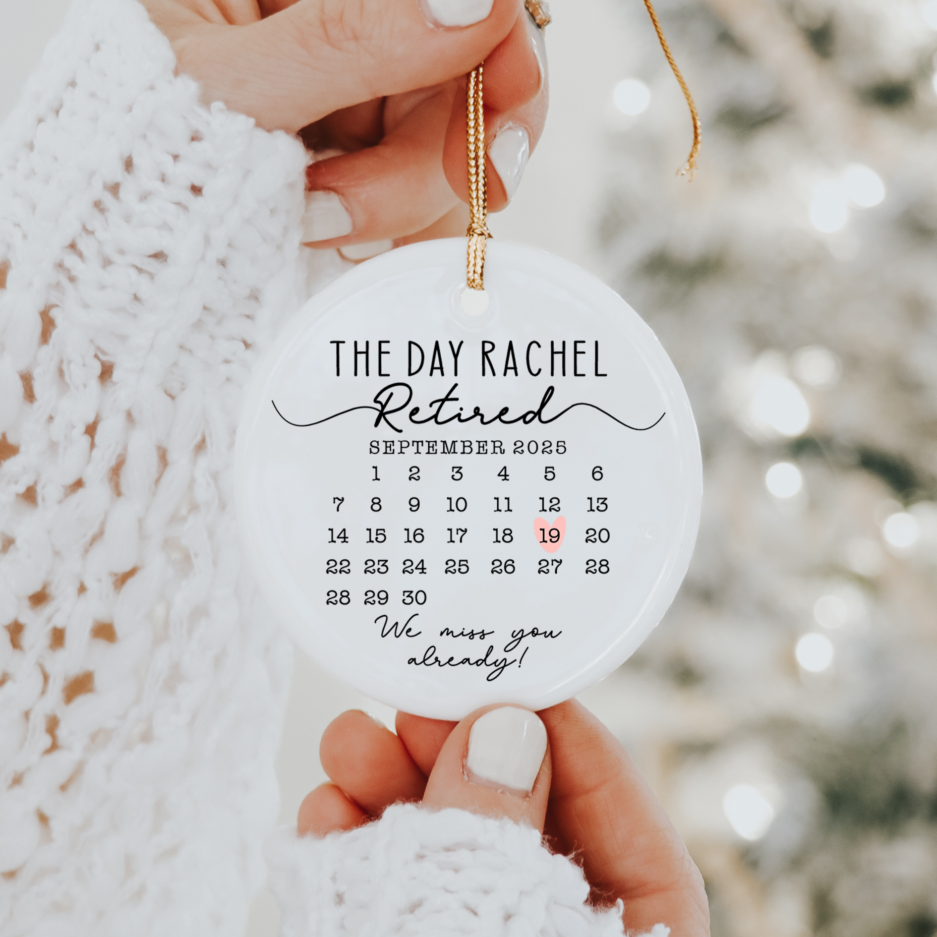 Personalized The Day Rachel Retired Ornament