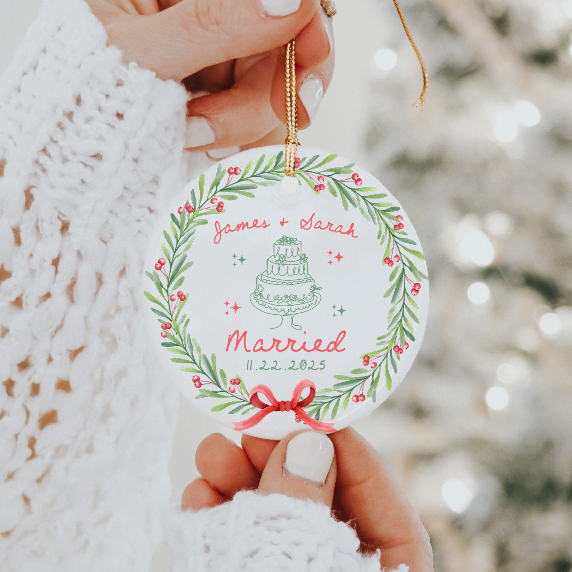 Personalized Wedding Birthday Ornament