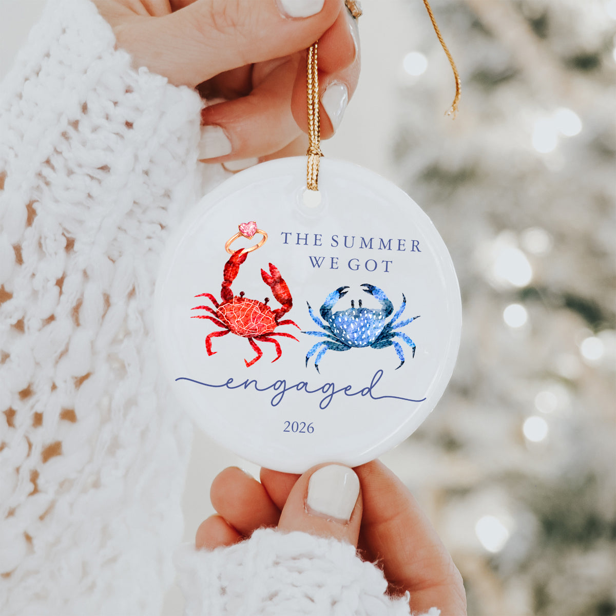 Personalisierbarer Ornament-Anhänger „Der Sommer, in dem wir uns verlobt haben“