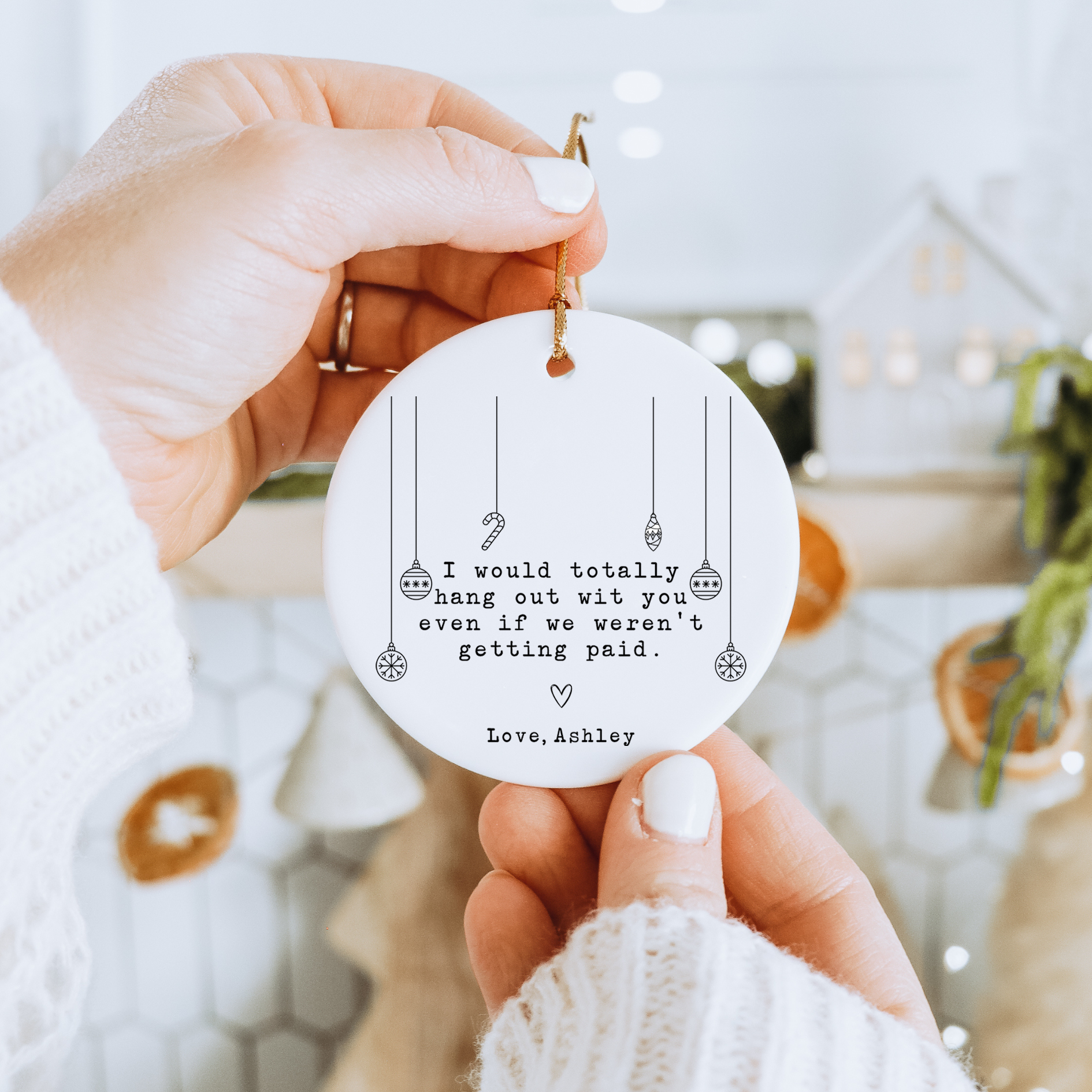 Funny Coworker Christmas Ornament