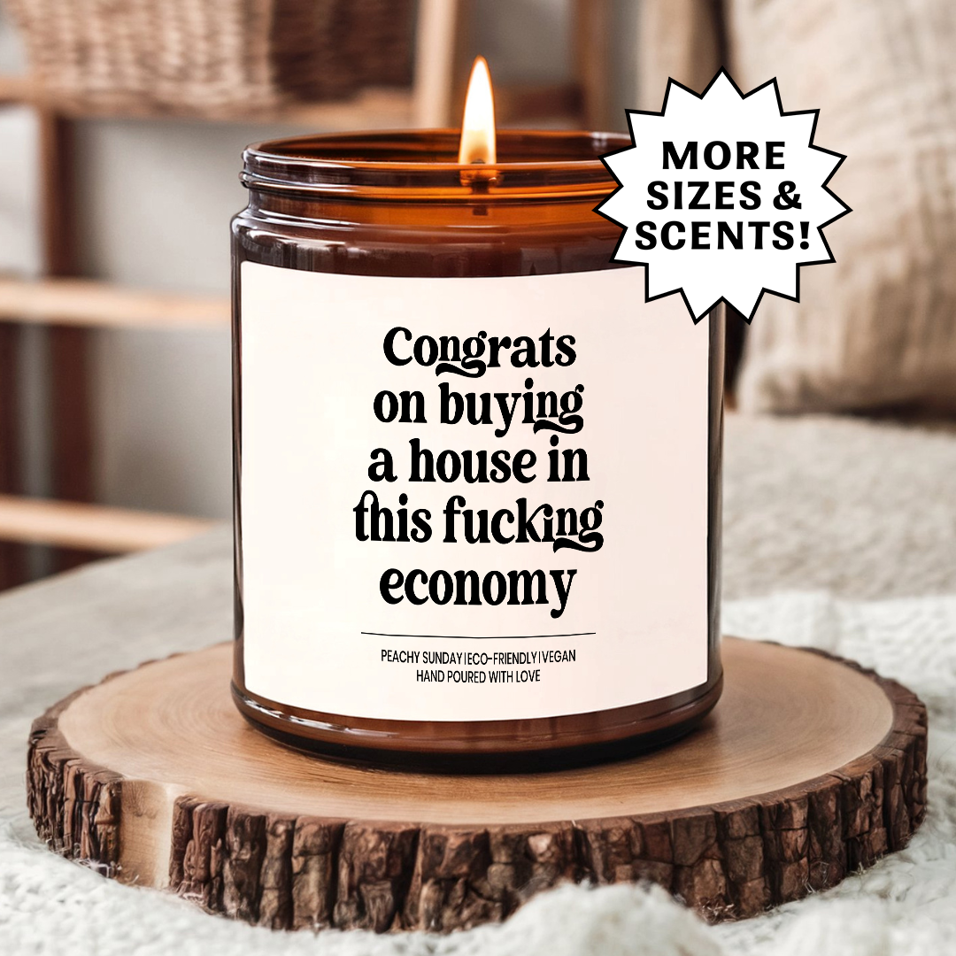 New Home  Funny Housewarming Gift Candle