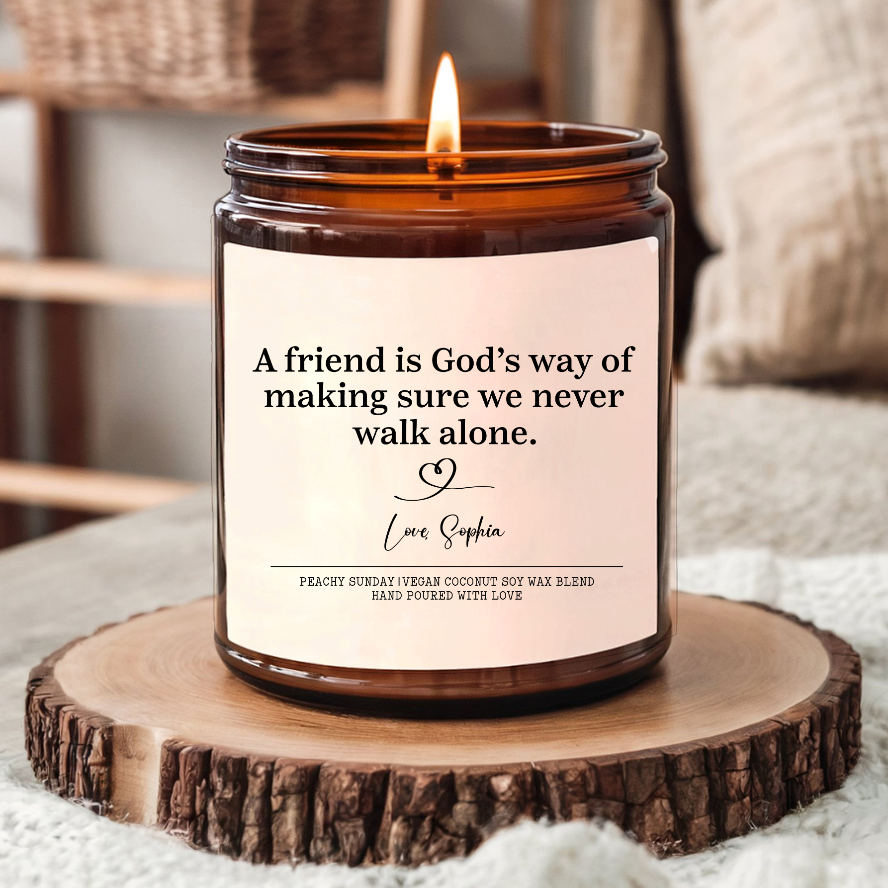 Custom A Friend Is God's Way Of Making Candle