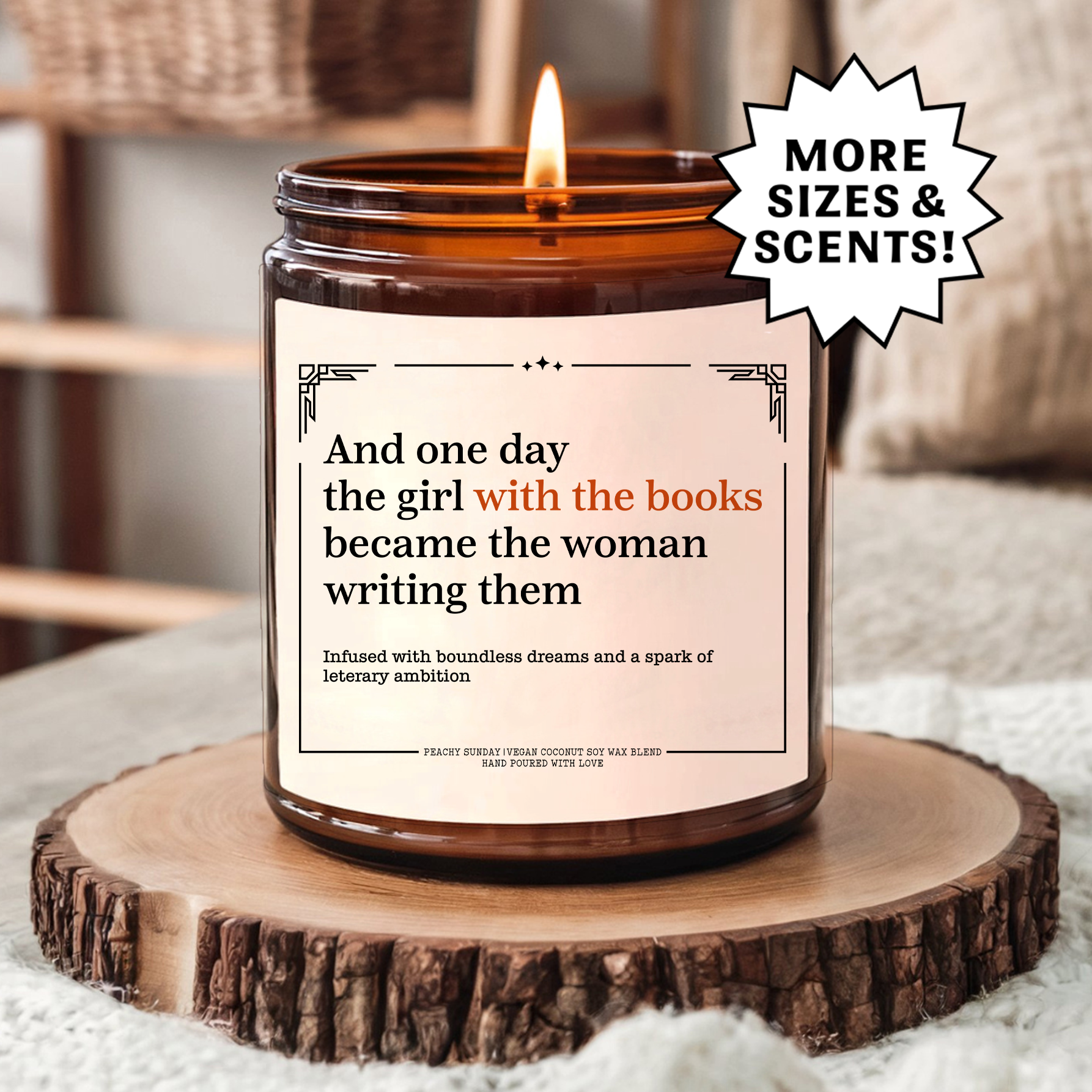 One Day The Girl With The Books Candle