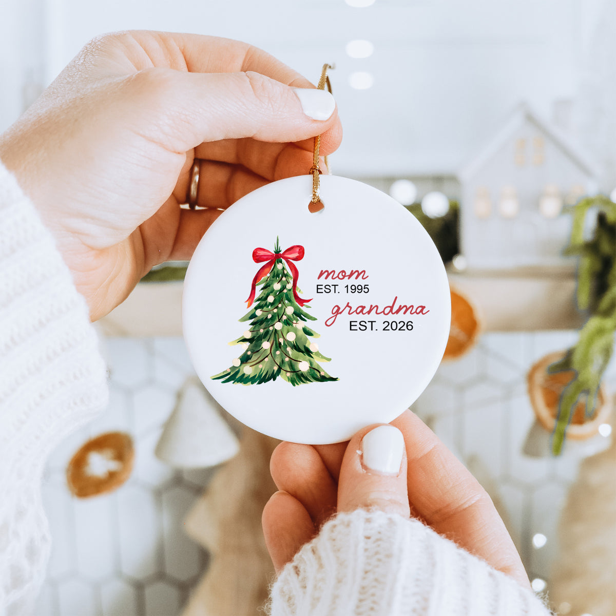 Boule de Noël personnalisée - De maman à grand-mère