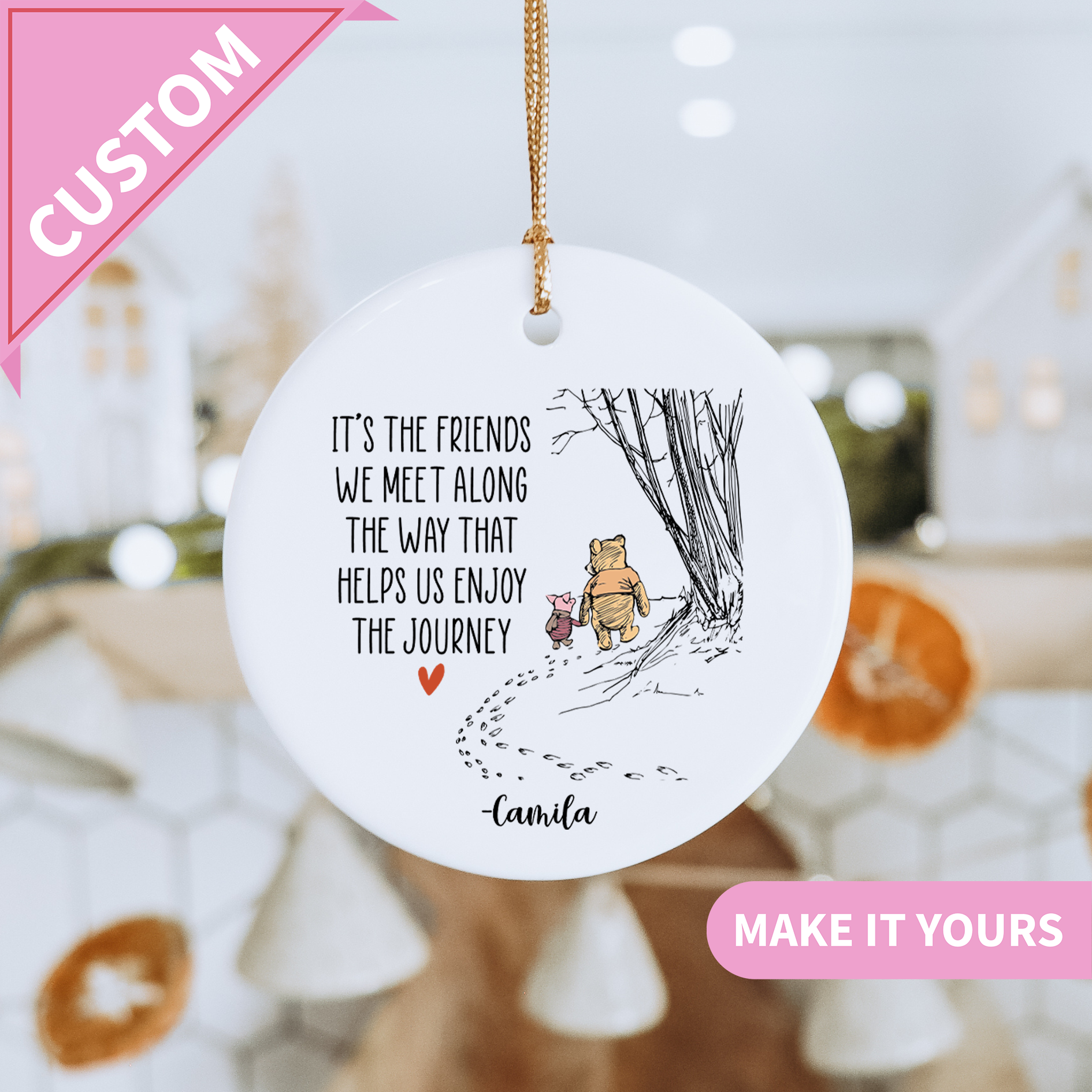 Personalized Best Friend Christmas Ornament