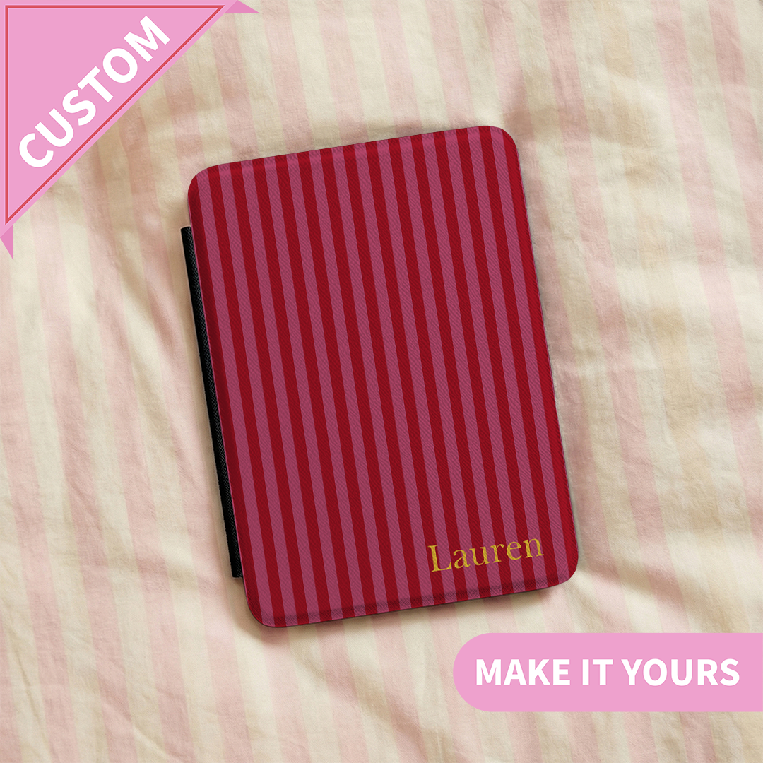 Funda de Kindle a rayas personalizada