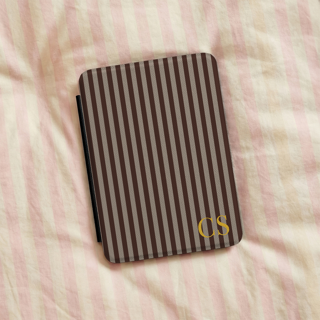 Funda personalizada para Kindle con rayas retro