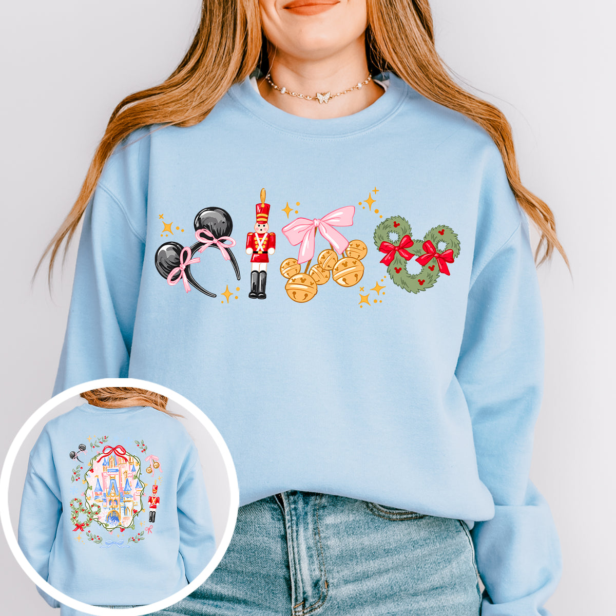 Sweat-shirt Château magique de Noël Disney