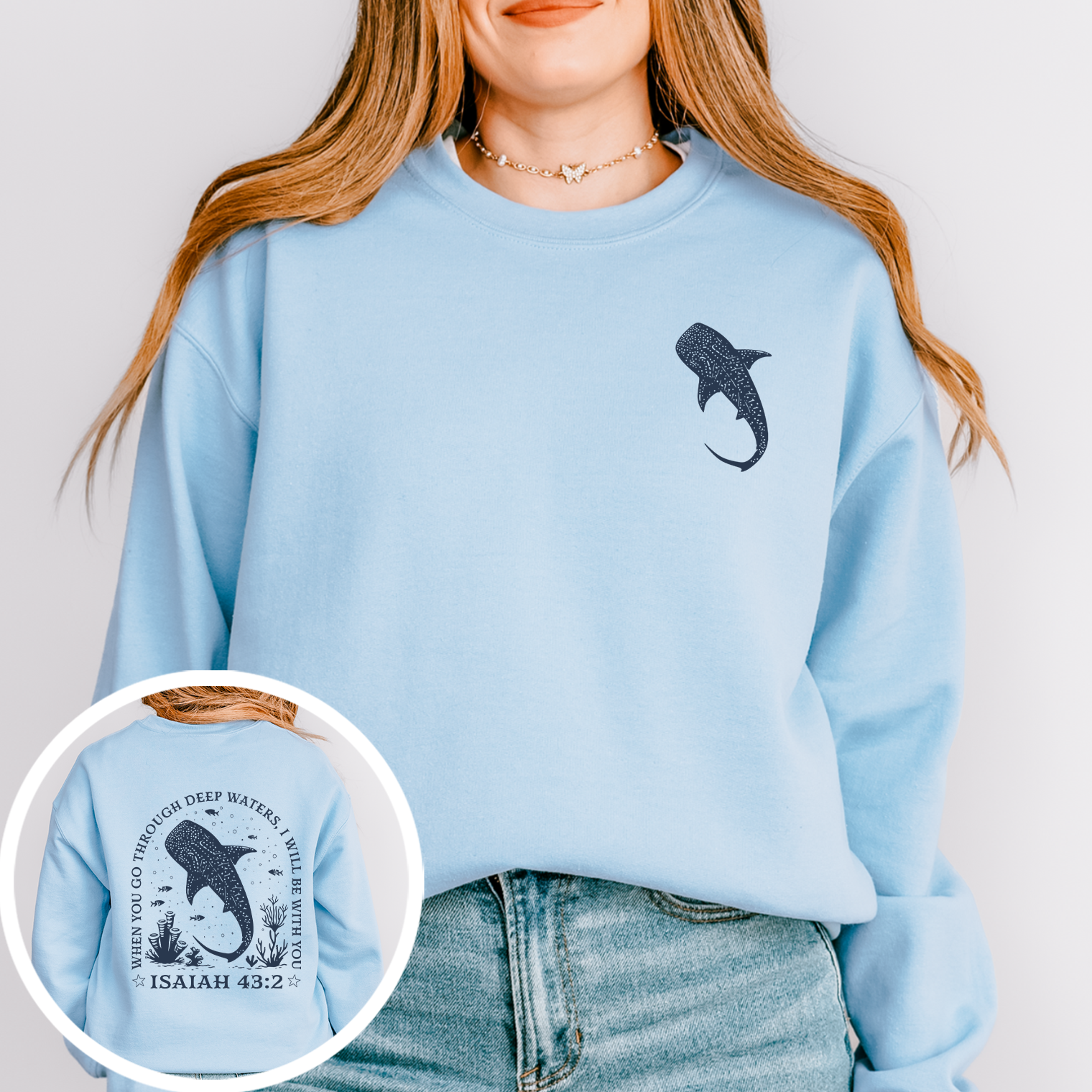 Christian Whale Shark Bible Verse Sweatshirt