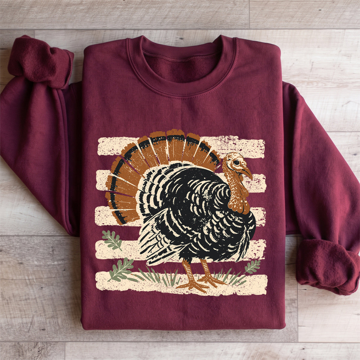 Sudadera vintage con pavo de Acción de Gracias