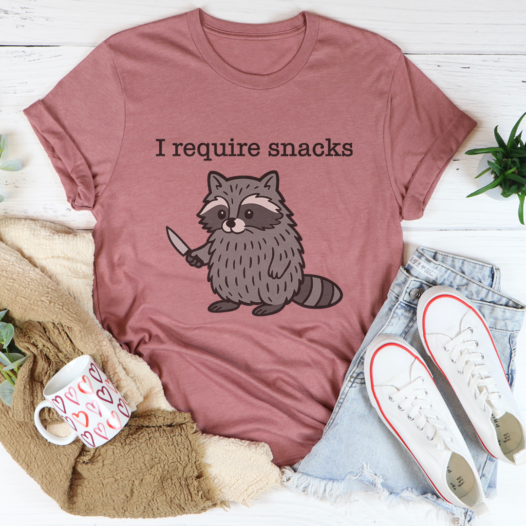 I Require Snacks Tee
