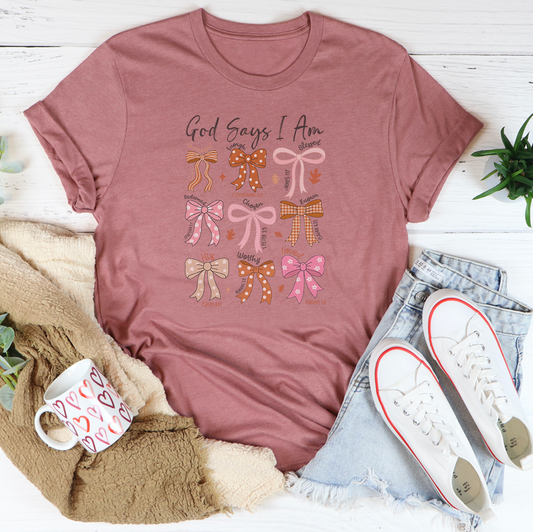 God Says I Am Faith Fall Jesus Fall tee